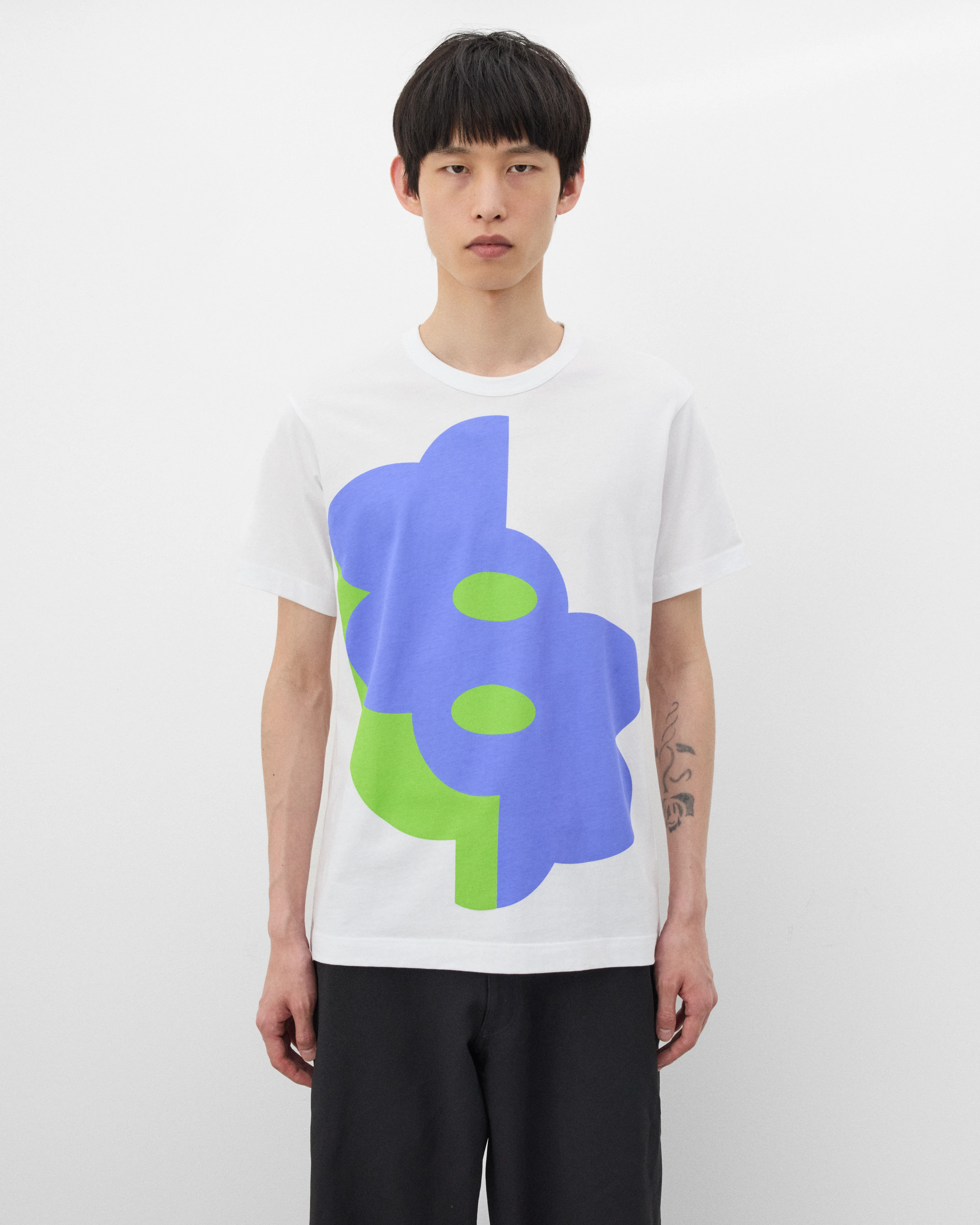 CDG Shirt - Men's Pattern T-Shirt - (White) - Image 3