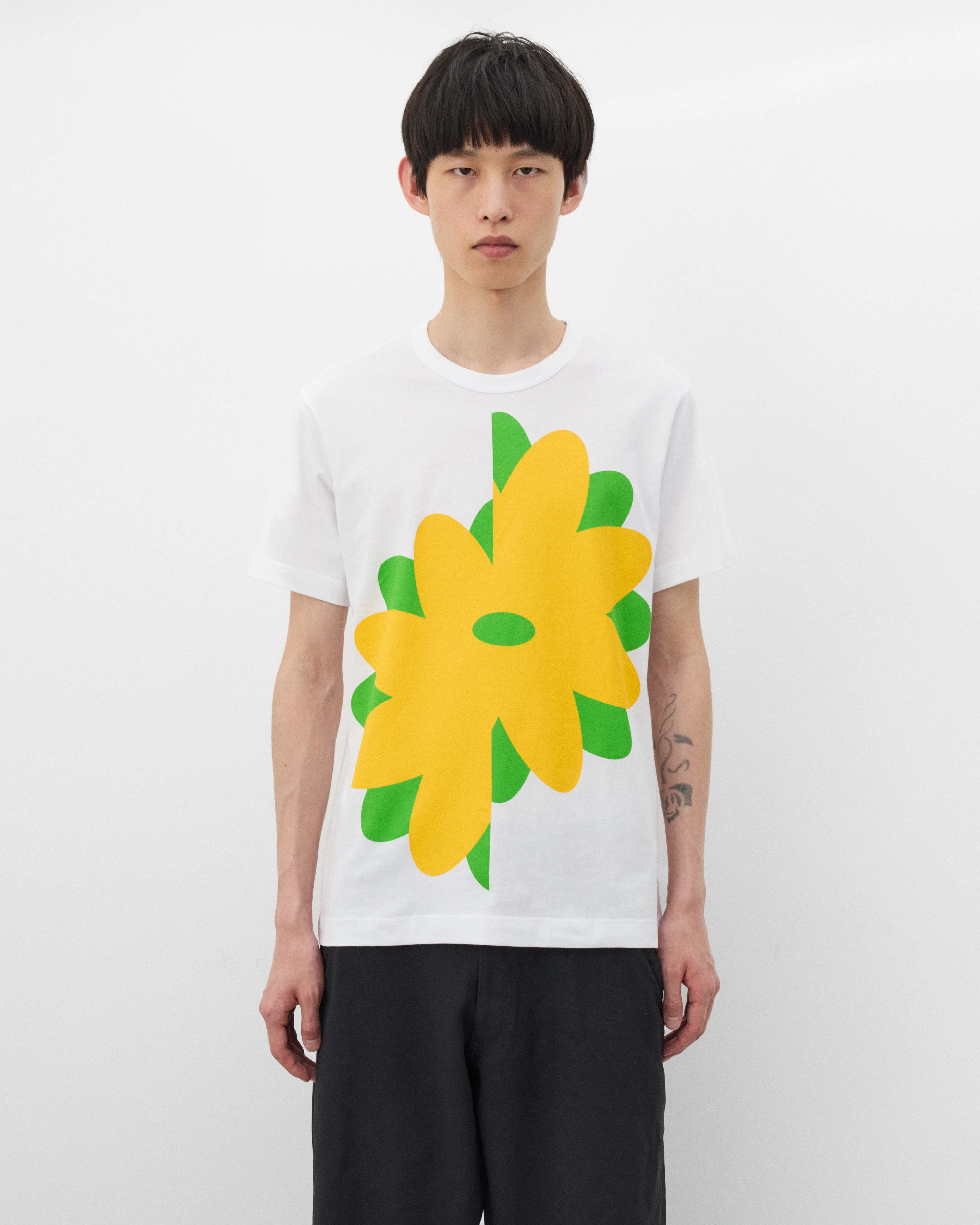 CDG Shirt - Men's Pattern T-Shirt - (White) - Image 3