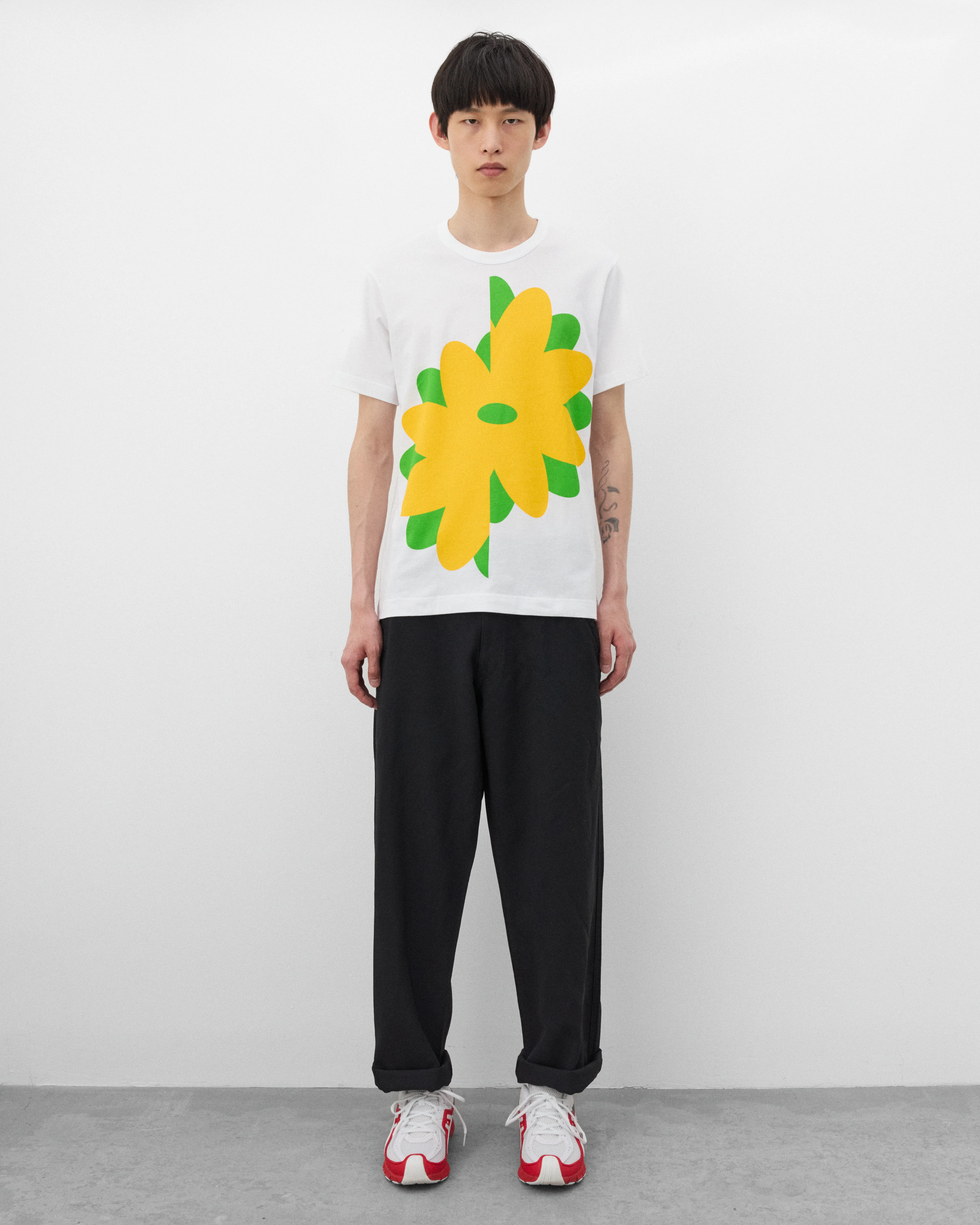 CDG Shirt - Men's Pattern T-Shirt - (White) - Image 6