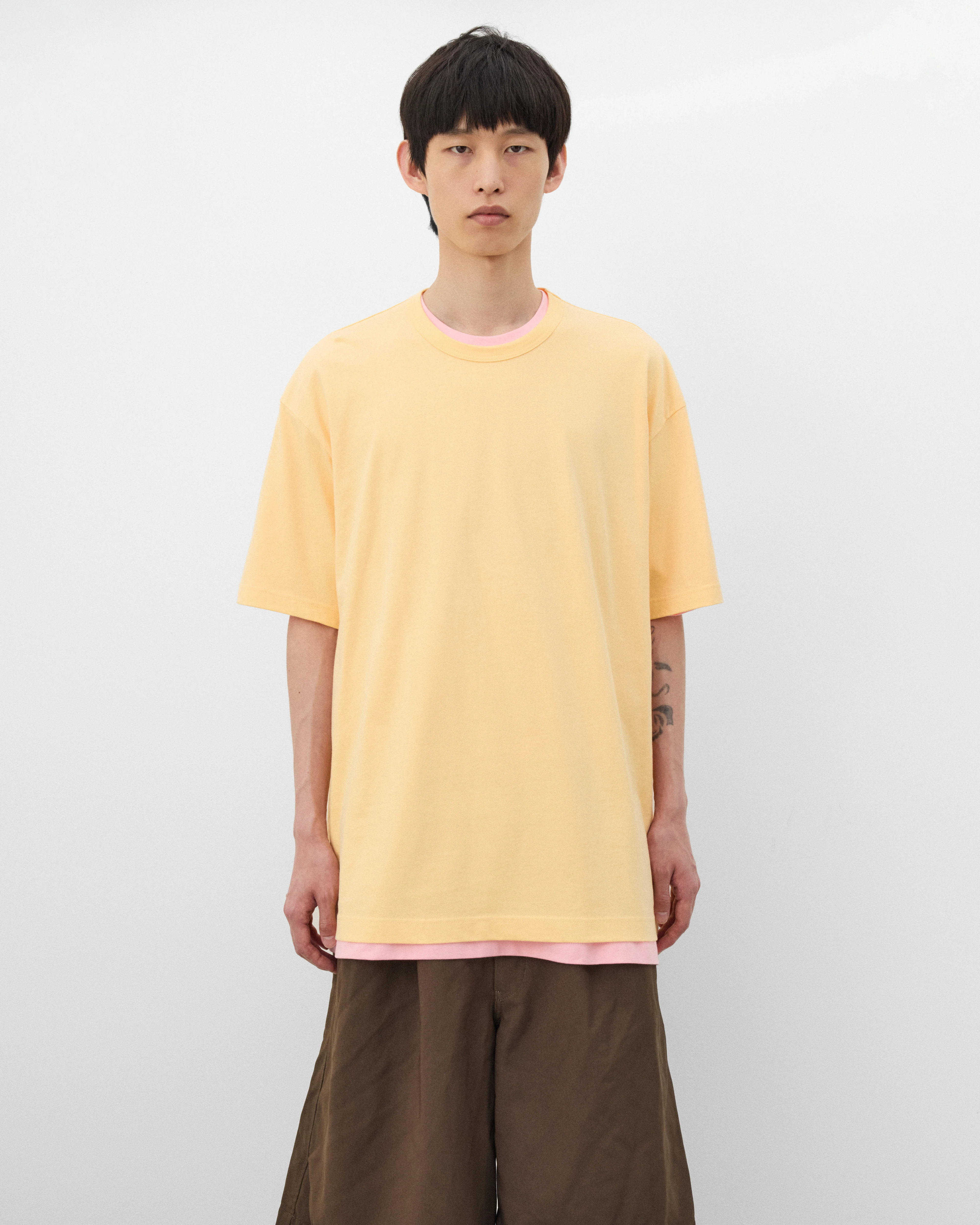 CDG Shirt - Men's Back Logo T-Shirt - (Yellow) - Image 3