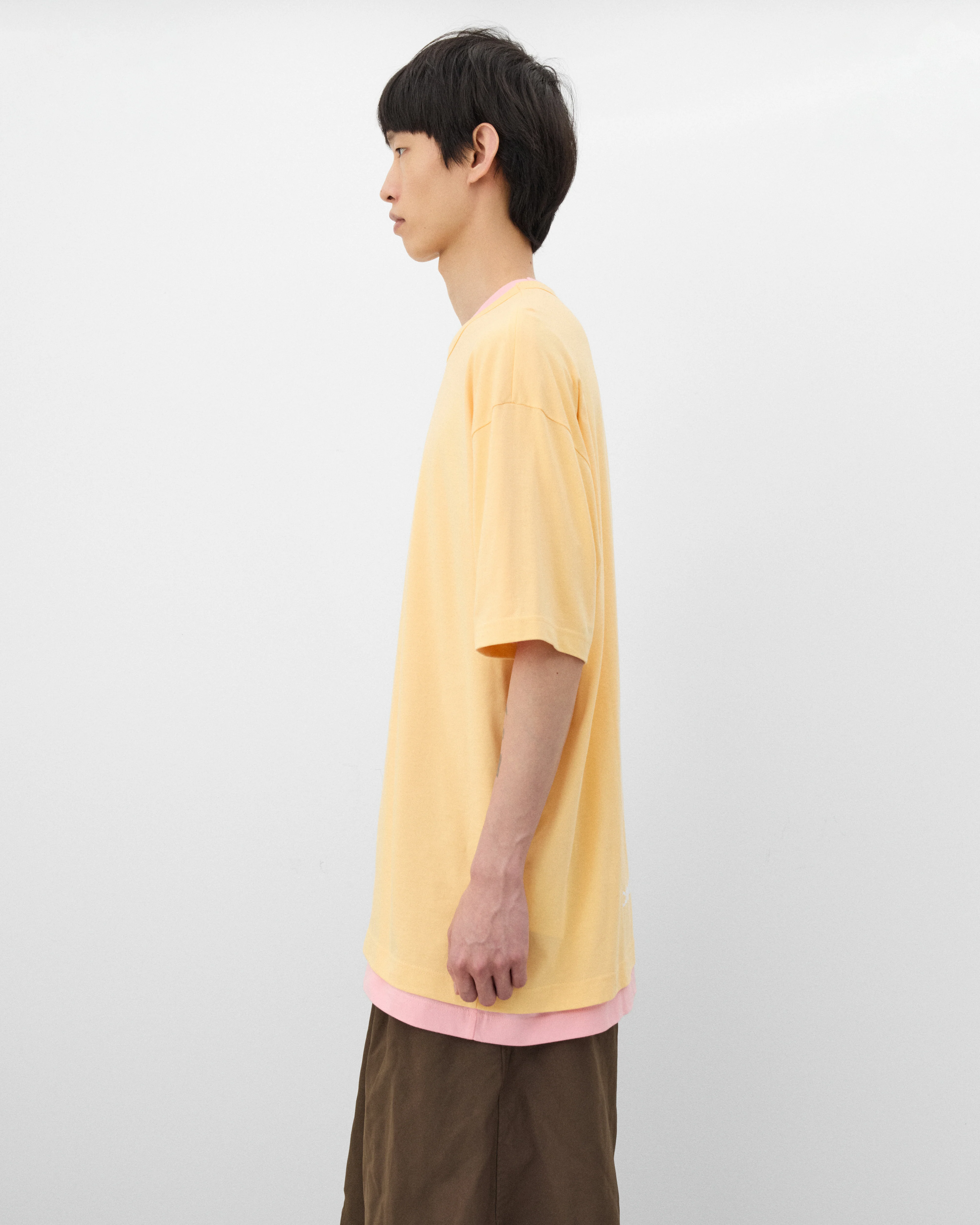 CDG Shirt - Men's Back Logo T-Shirt - (Yellow) - Image 4
