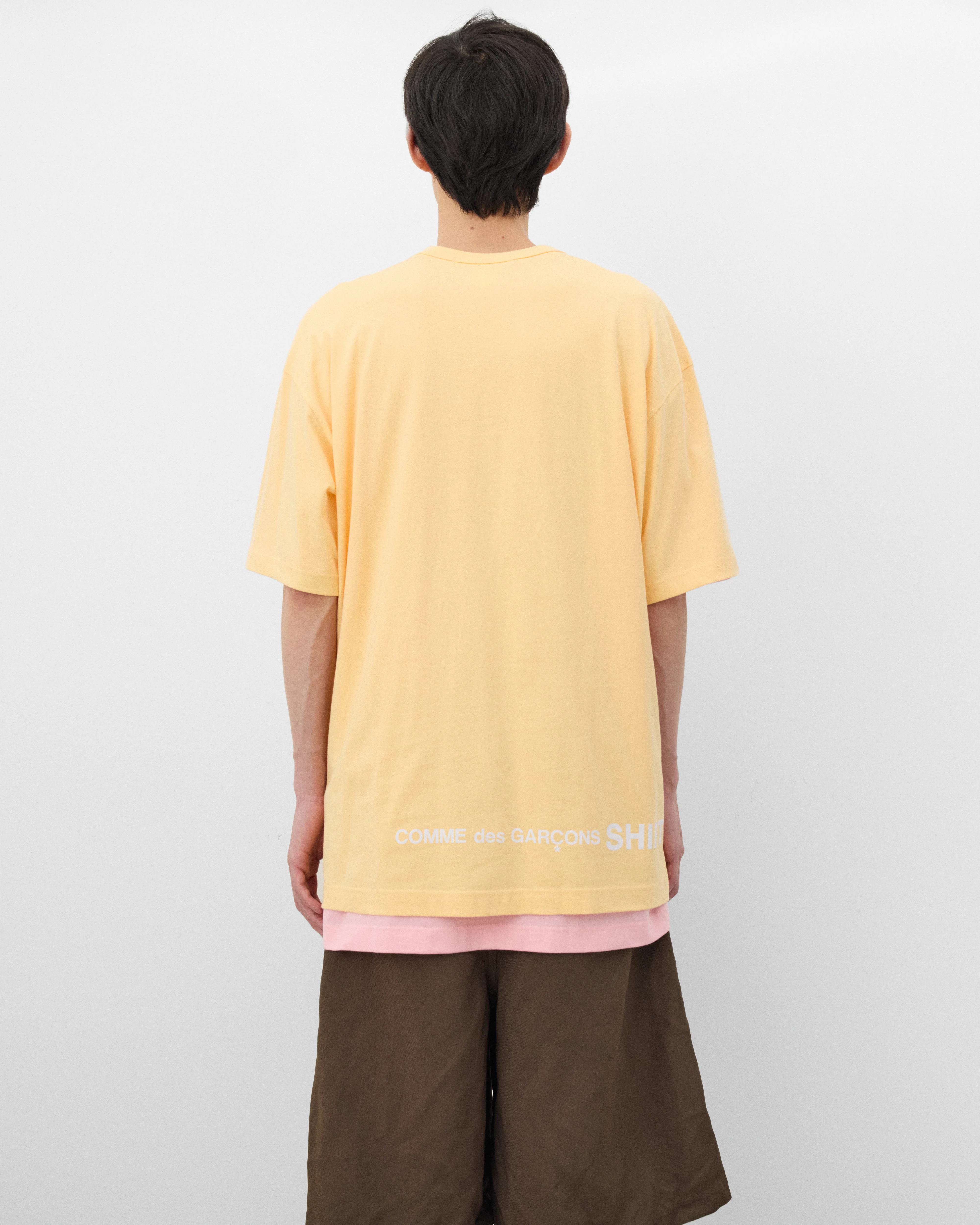 CDG Shirt - Men's Back Logo T-Shirt - (Yellow) - Image 5