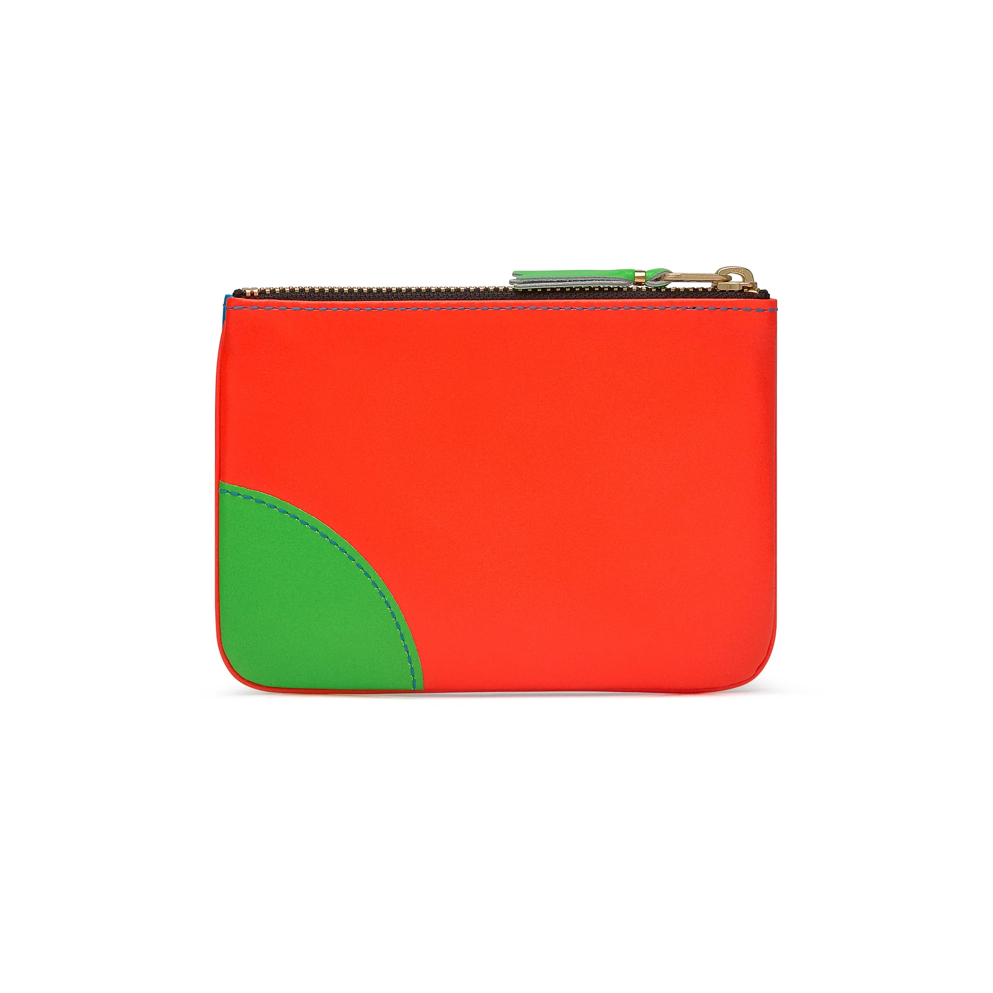 CDG Wallet -  Super Fluo Zip Pouch - (Orange/Blue SA8100SF) - Image 2