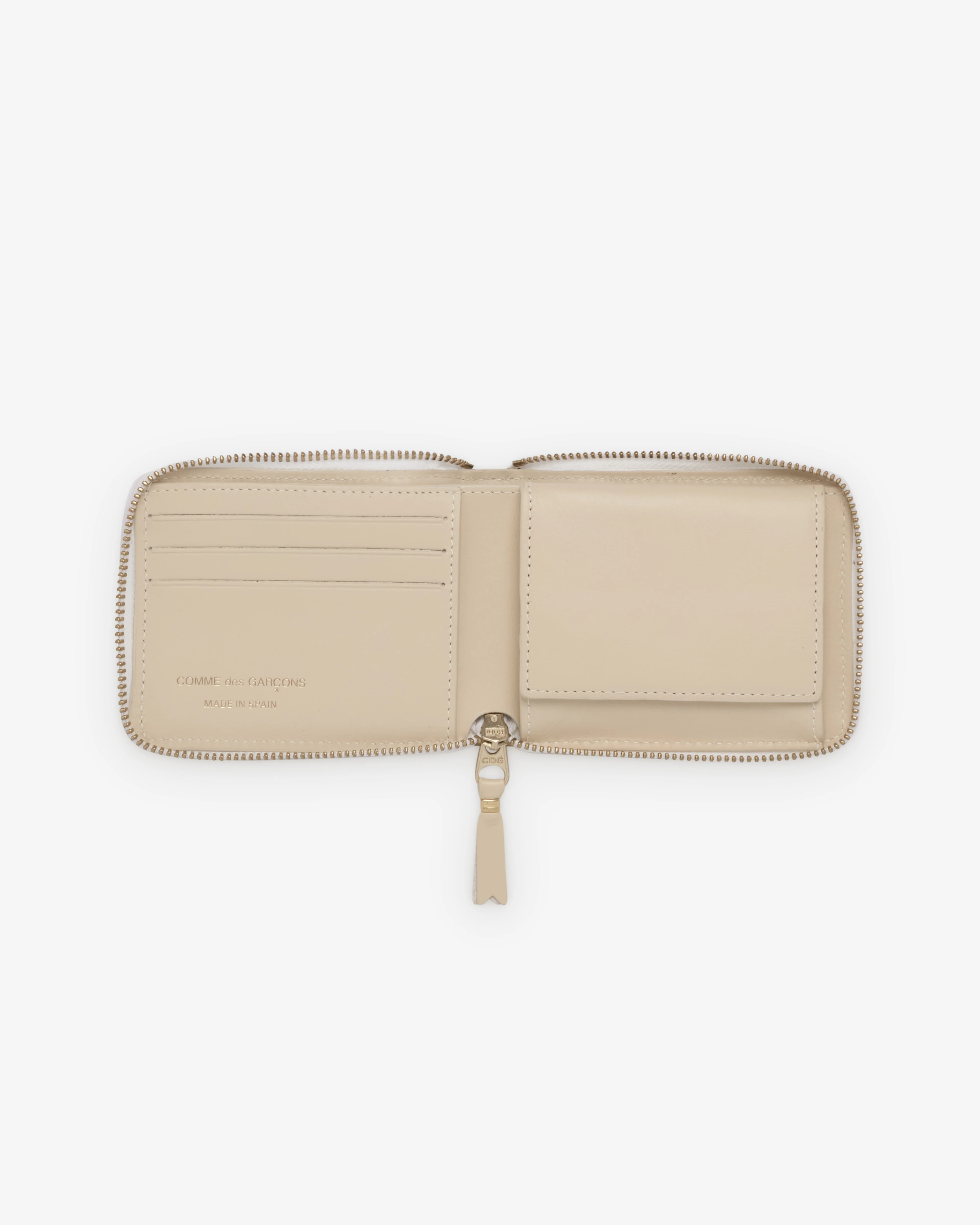 CDG Wallet - Classic Leather Line Full Zip Around Wallet - (SA7100 Ecru) - Image 2