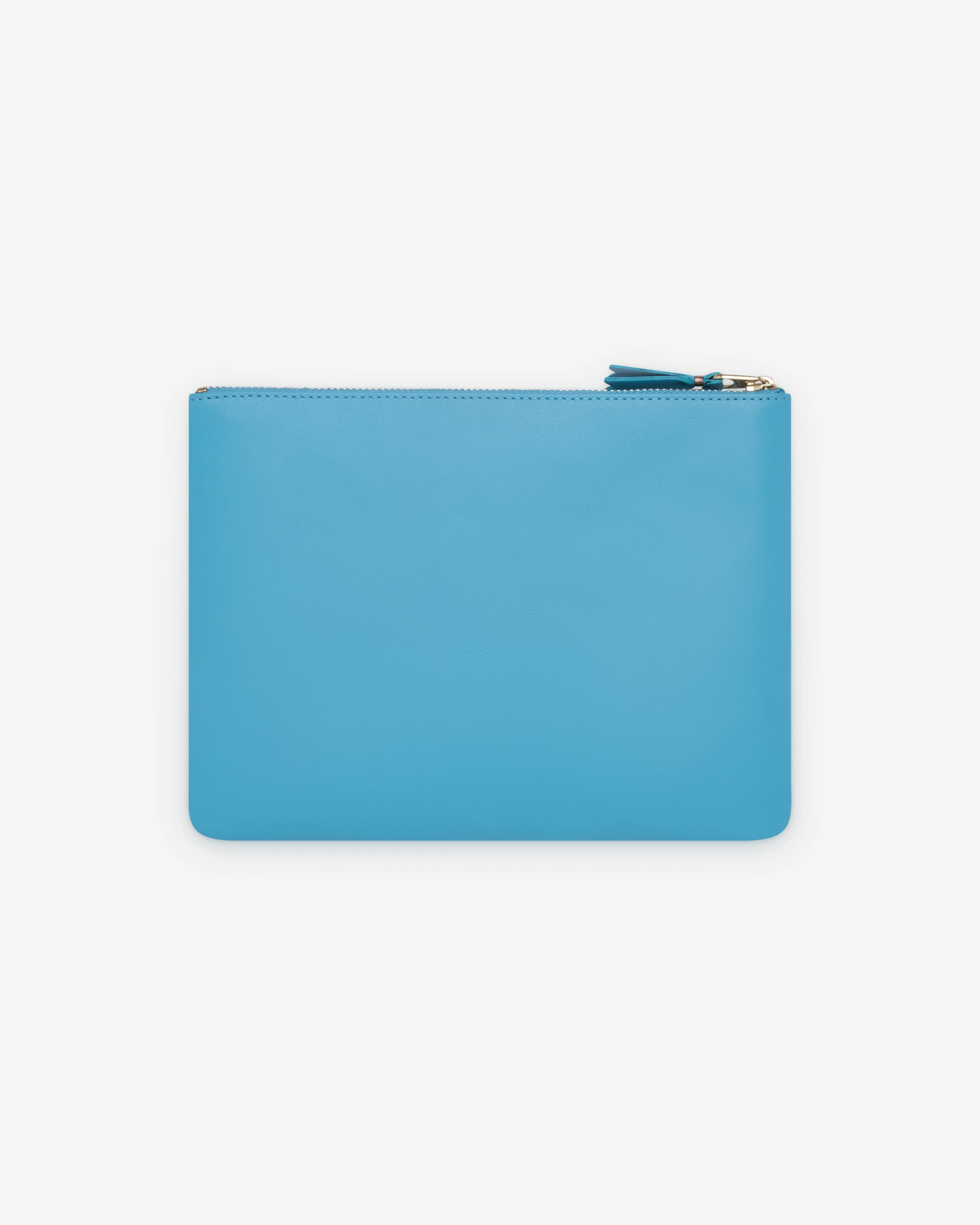 CDG Wallet - Colour Leather Line Zip Pouch - (Blue) - Image 2