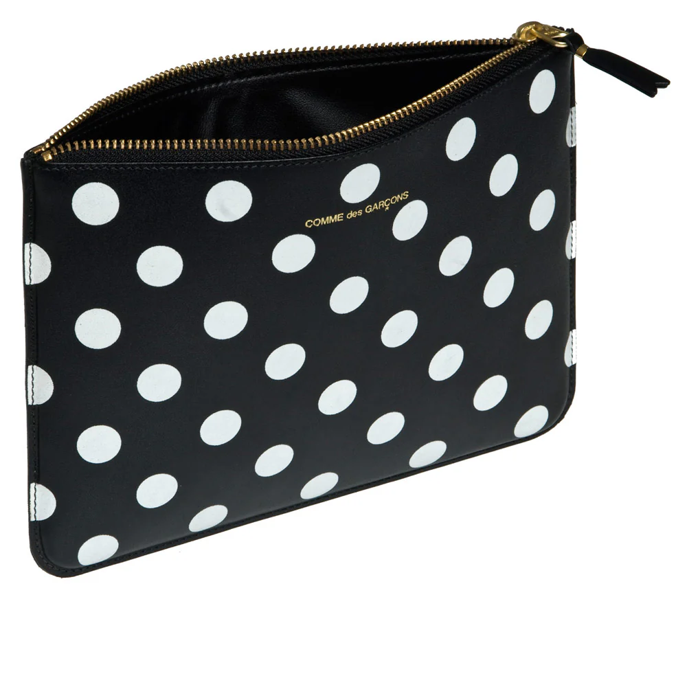 CDG Wallet - Wallet Polka Dot Printed Zip Pouch - (Black SA5100PD) - Image 2