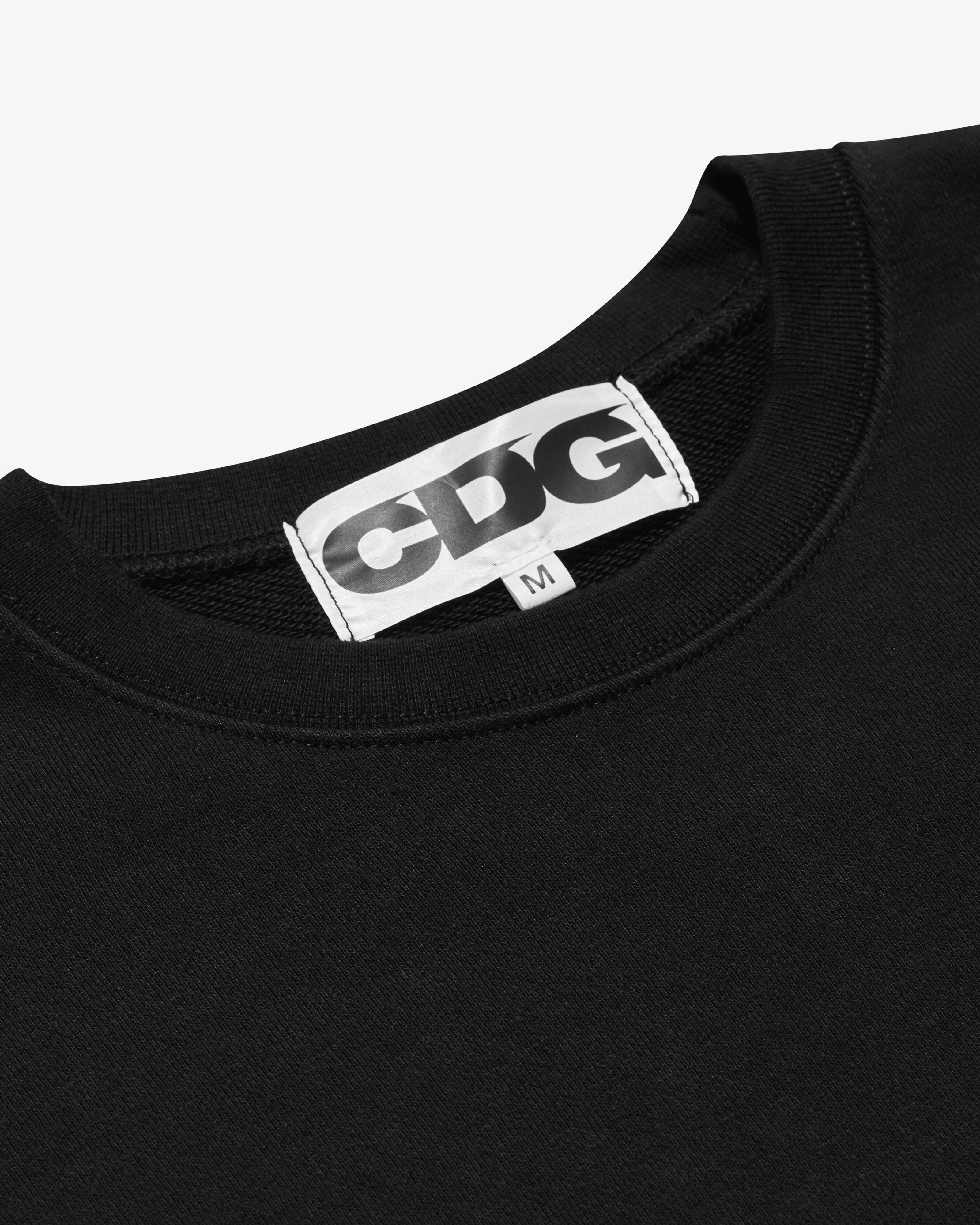 CDG - Logo Crew Neck Sweatshirt - (Black) - Image 3