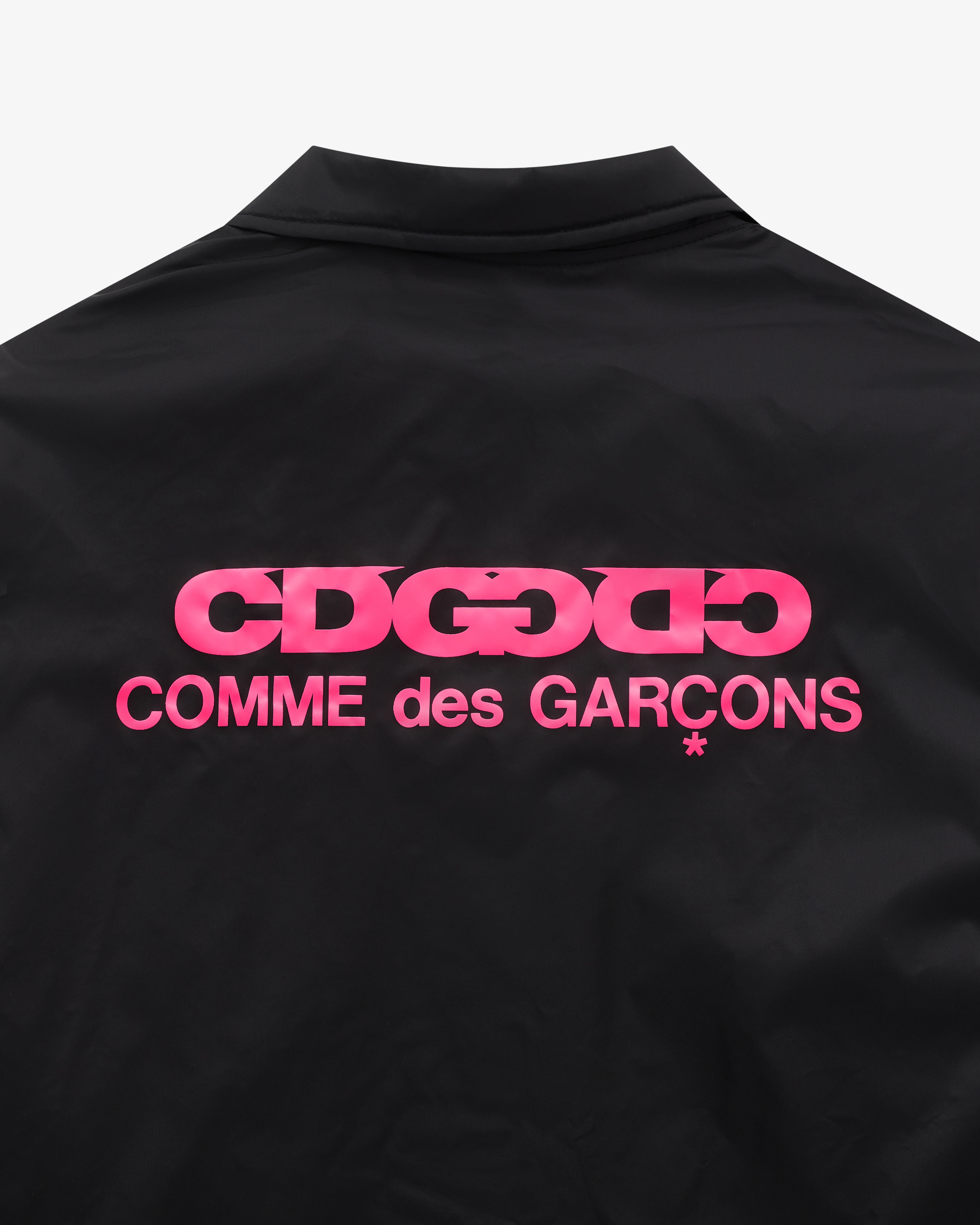 CDG - Pink Logo Coach Jacket - (Black) - Image 3