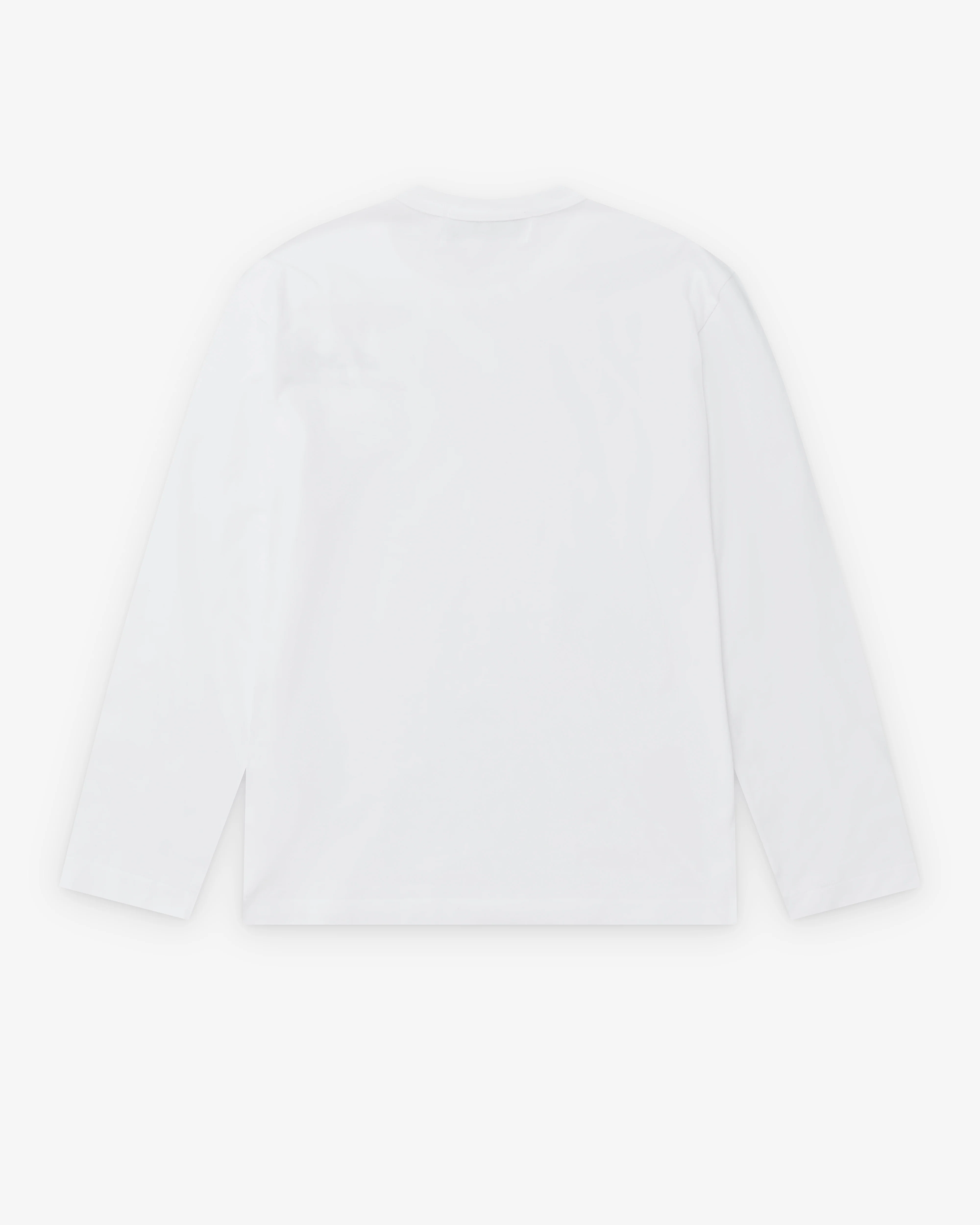 CDG - Men's Wavy Print Chest Logo L/S T-Shirt - (White) - Image 2