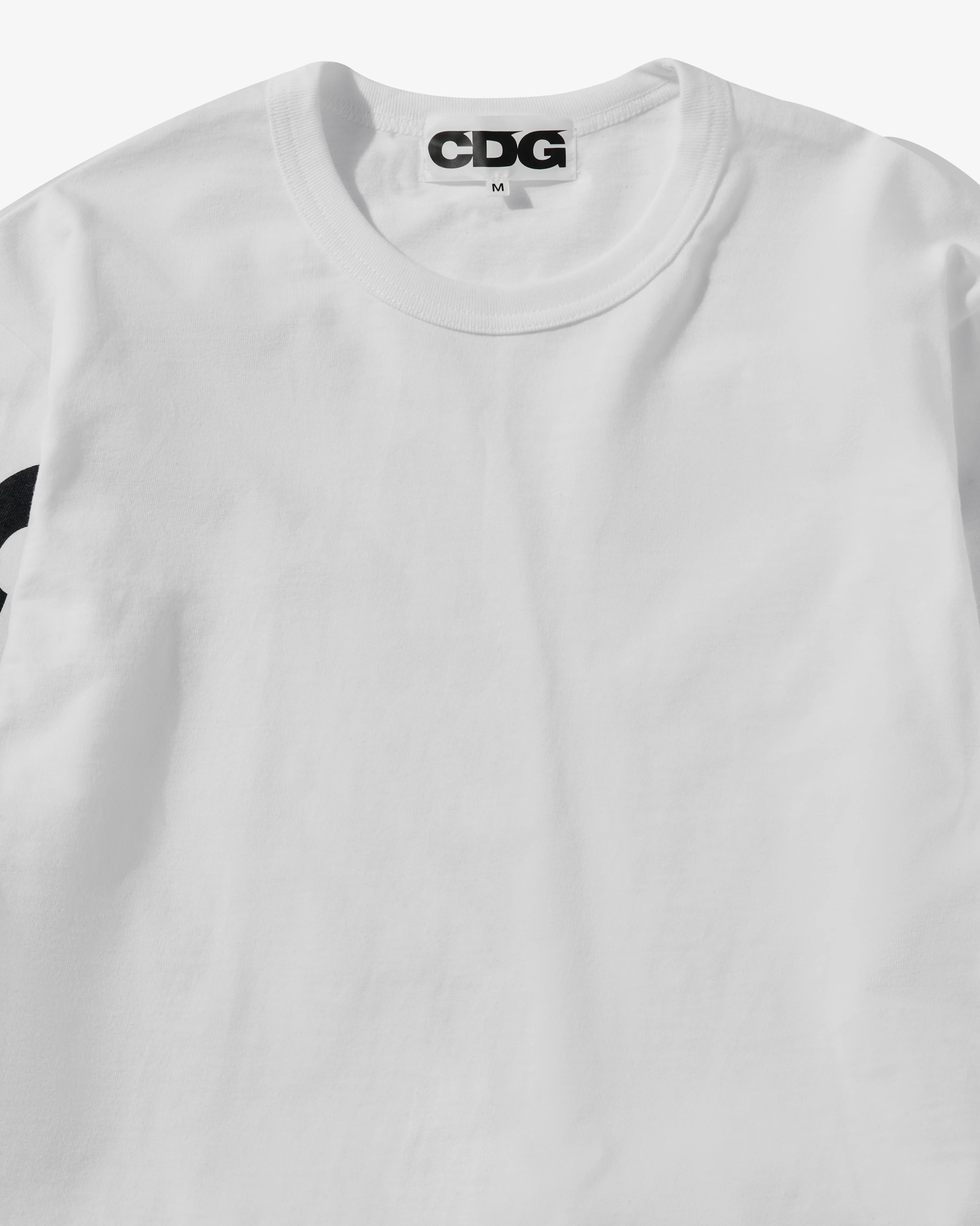 CDG - Message Longsleeve T-Shirt - (White) - Image 3