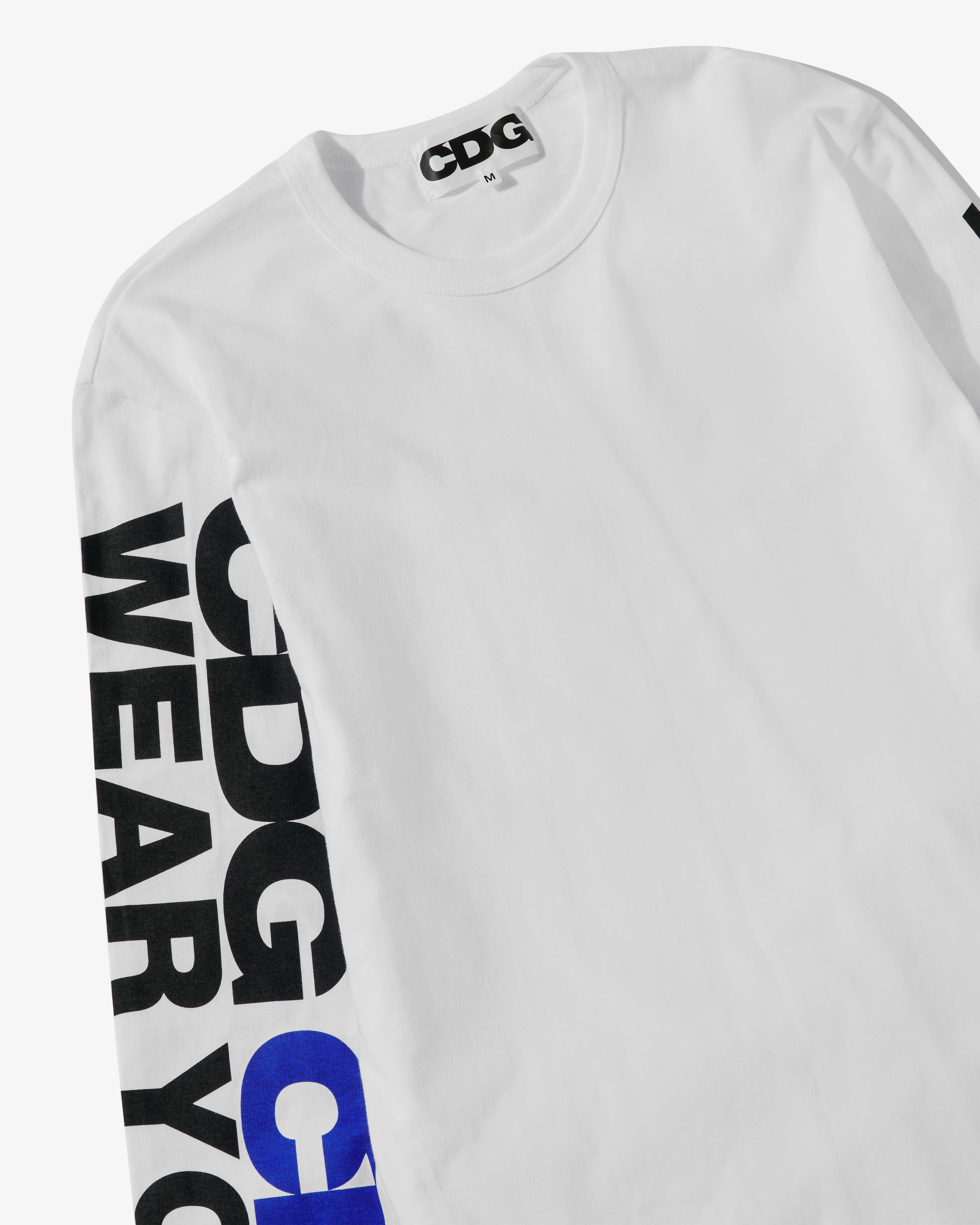 CDG - Message Longsleeve T-Shirt - (White) - Image 4