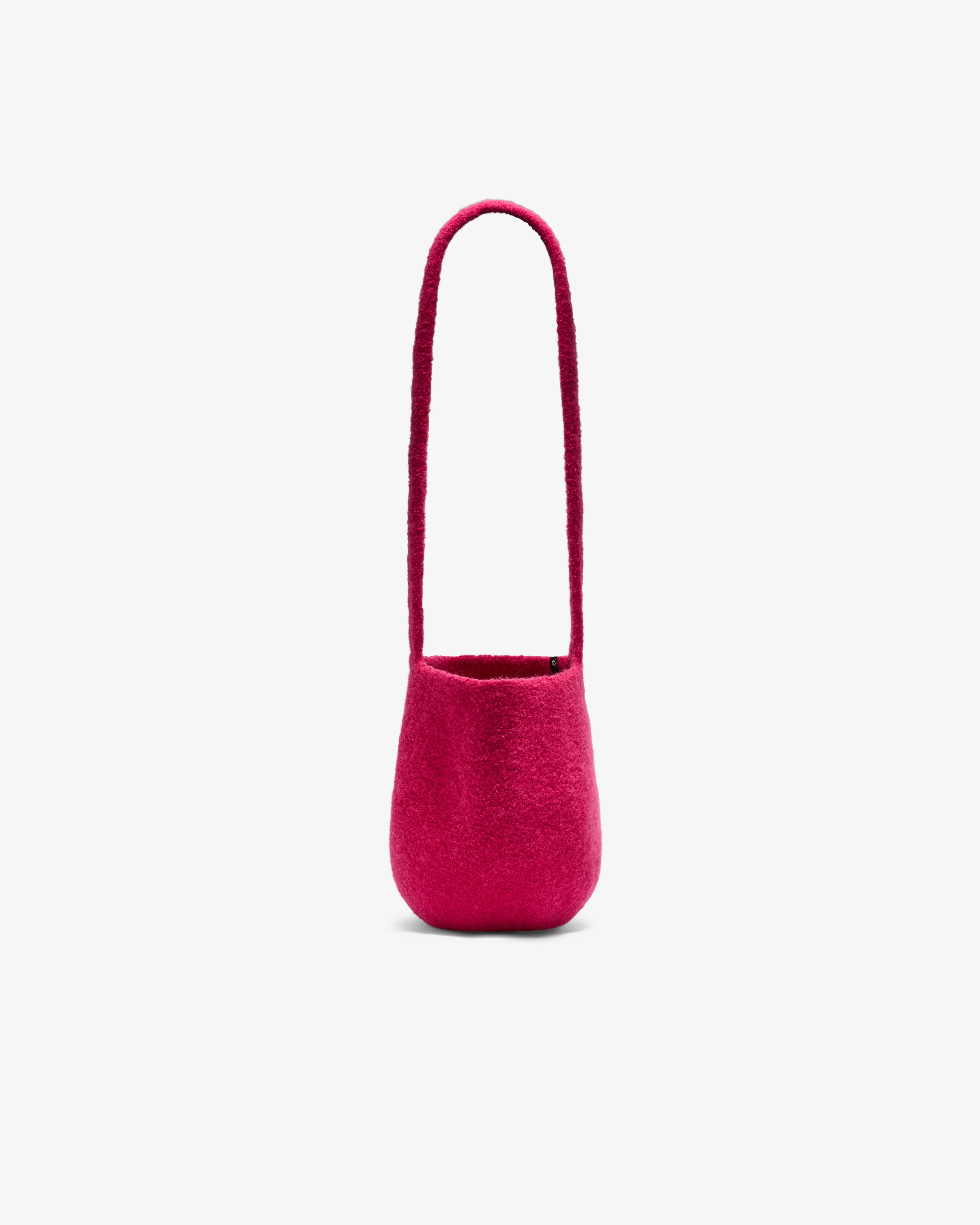 Cecilie Telle - Women's Long Strap Bucket Bag - (Rasberry) - Image 3