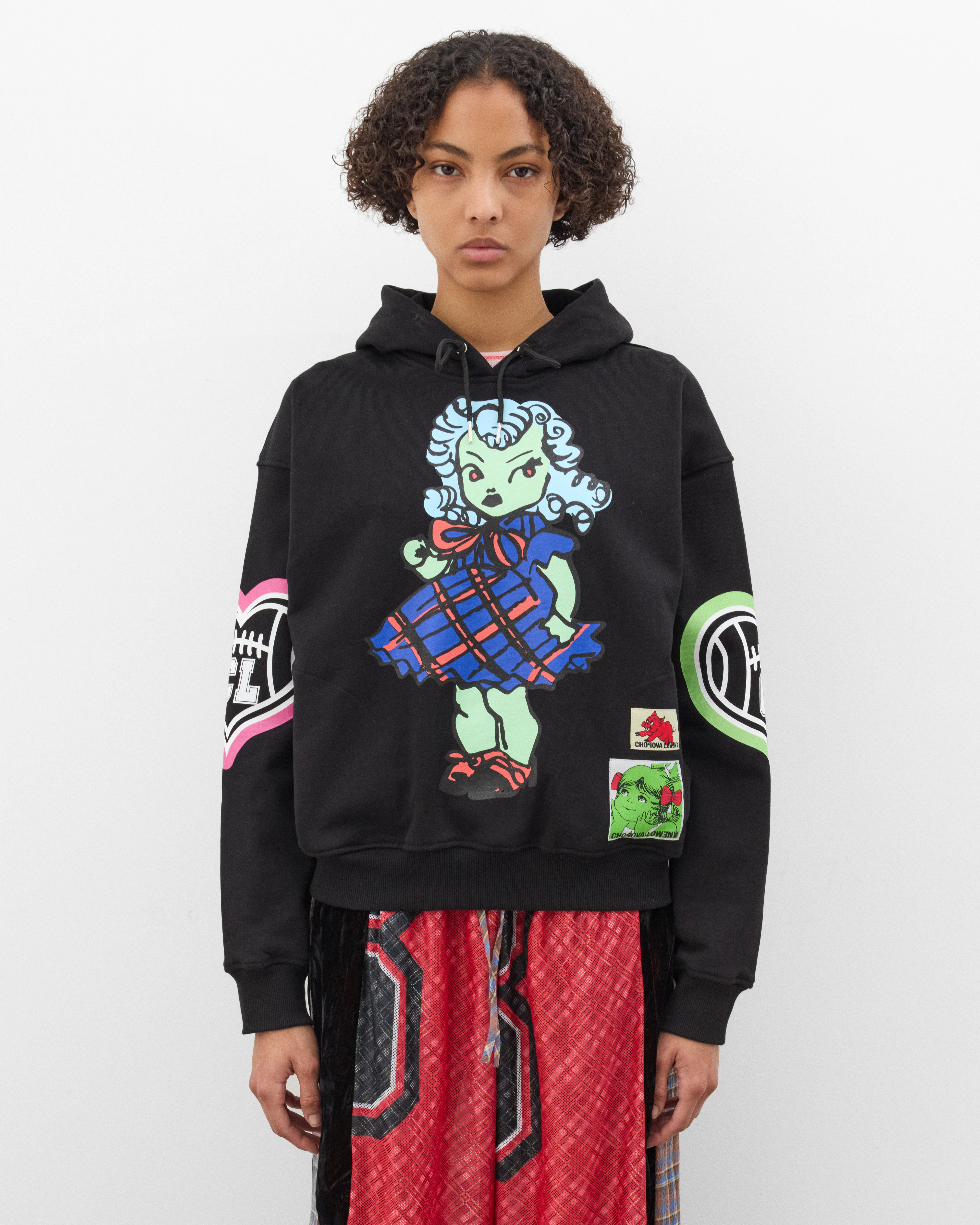 Chopova Lowena - Women's Cry Baby Hoodie - (Black/Multi) - Image 3