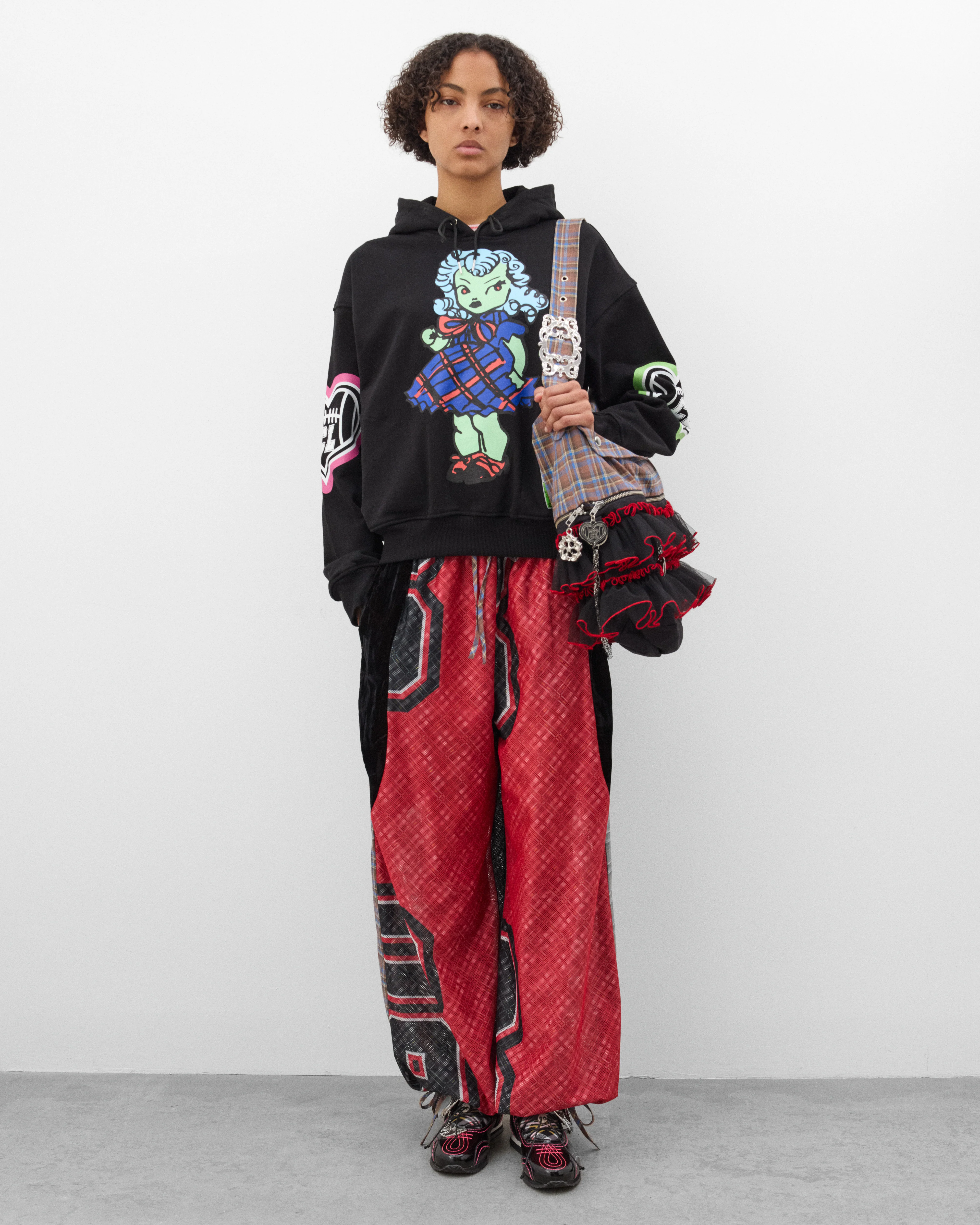 Chopova Lowena - Women's Cry Baby Hoodie - (Black/Multi) - Image 6
