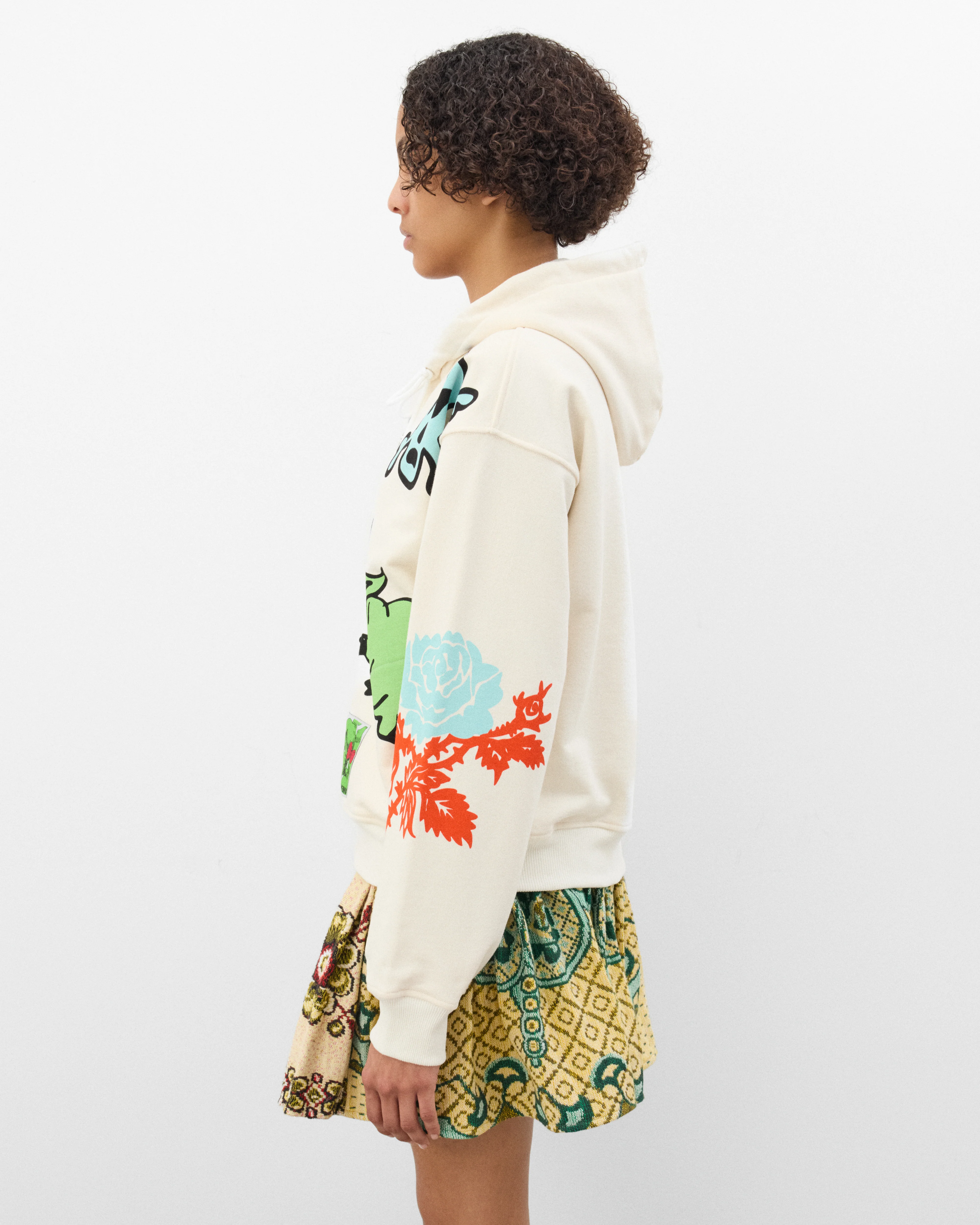 Chopova Lowena - Women's Cry Baby Zip Up Hoodie - (Cream/Multi) - Image 4