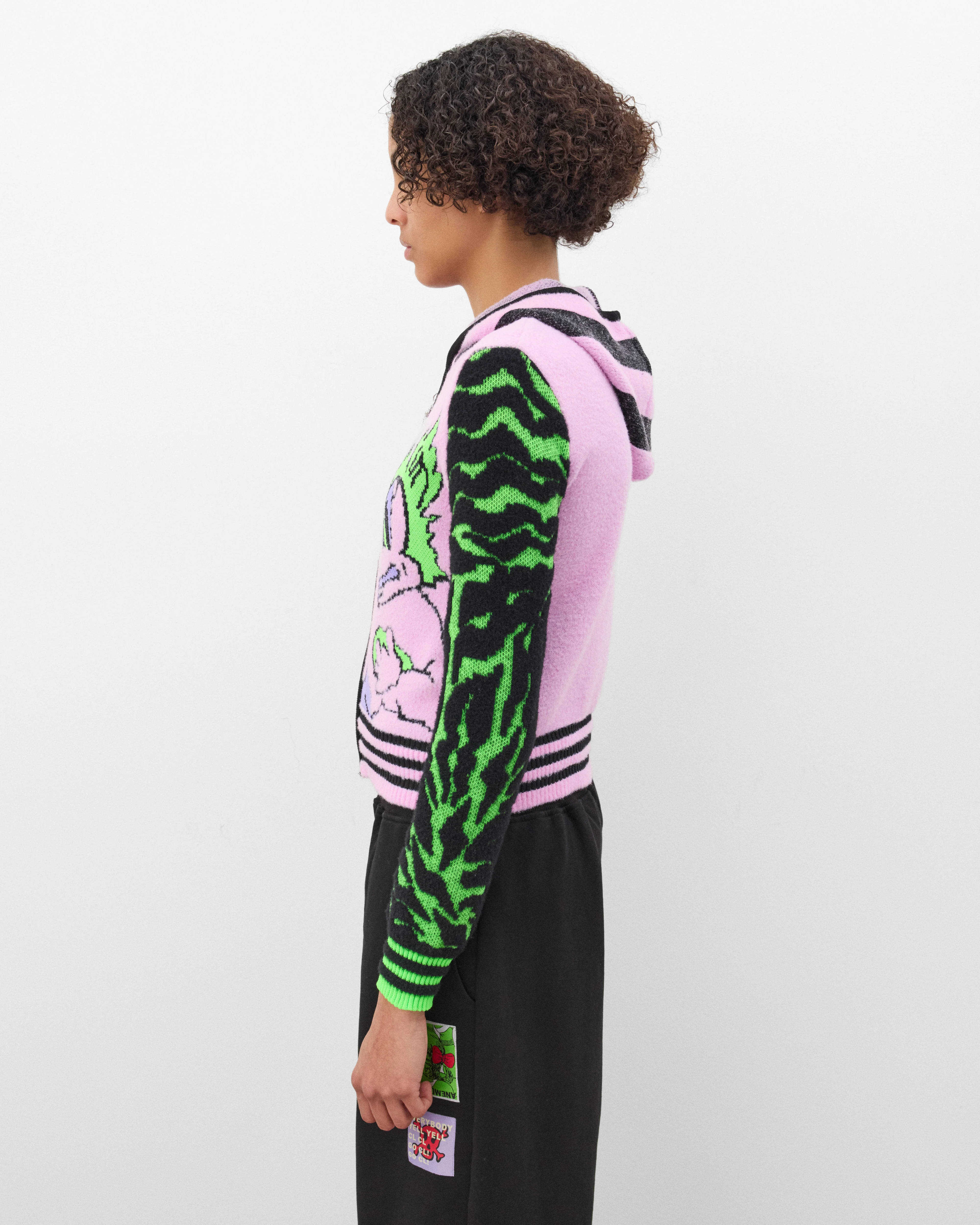 Chopova Lowena - Women's Zip Up Hooded Mascot Cardigan - (Multi) - Image 4