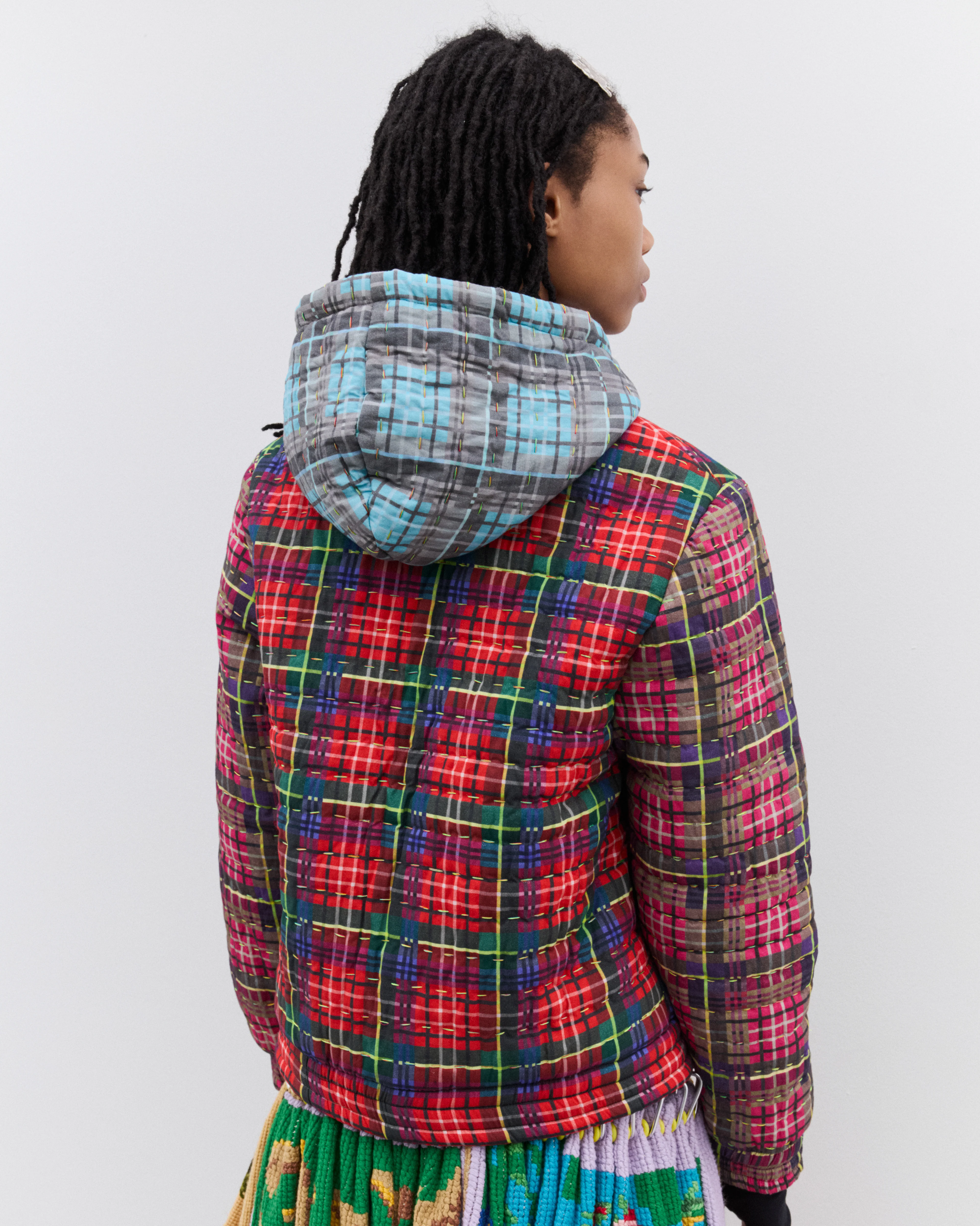 Chopova Lowena - Women’s Tartan Hooded Jacket - (Multi) - Image 5