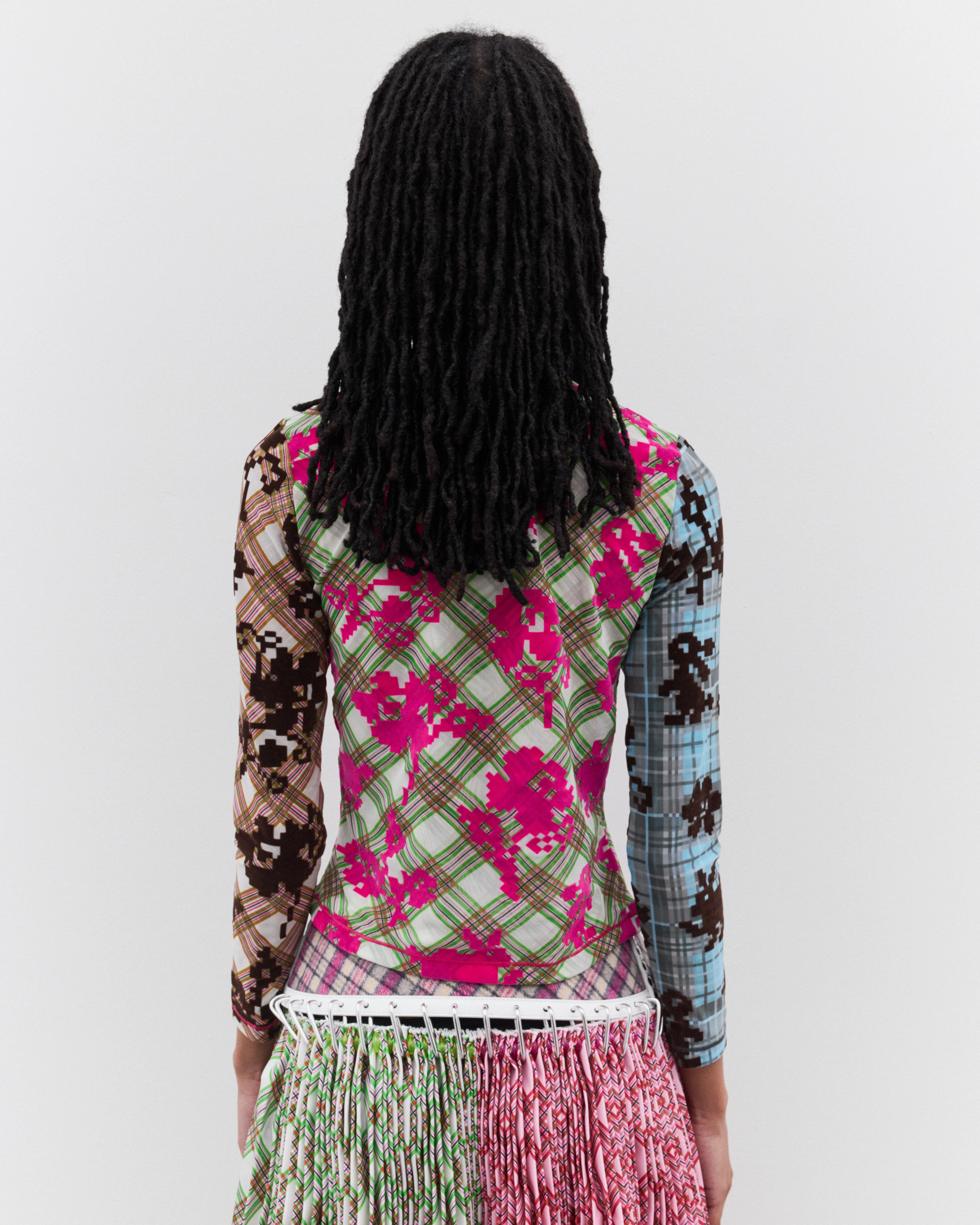 Chopova Lowena - Women’s Pixel Bunny Mesh Top - (Multi) - Image 4