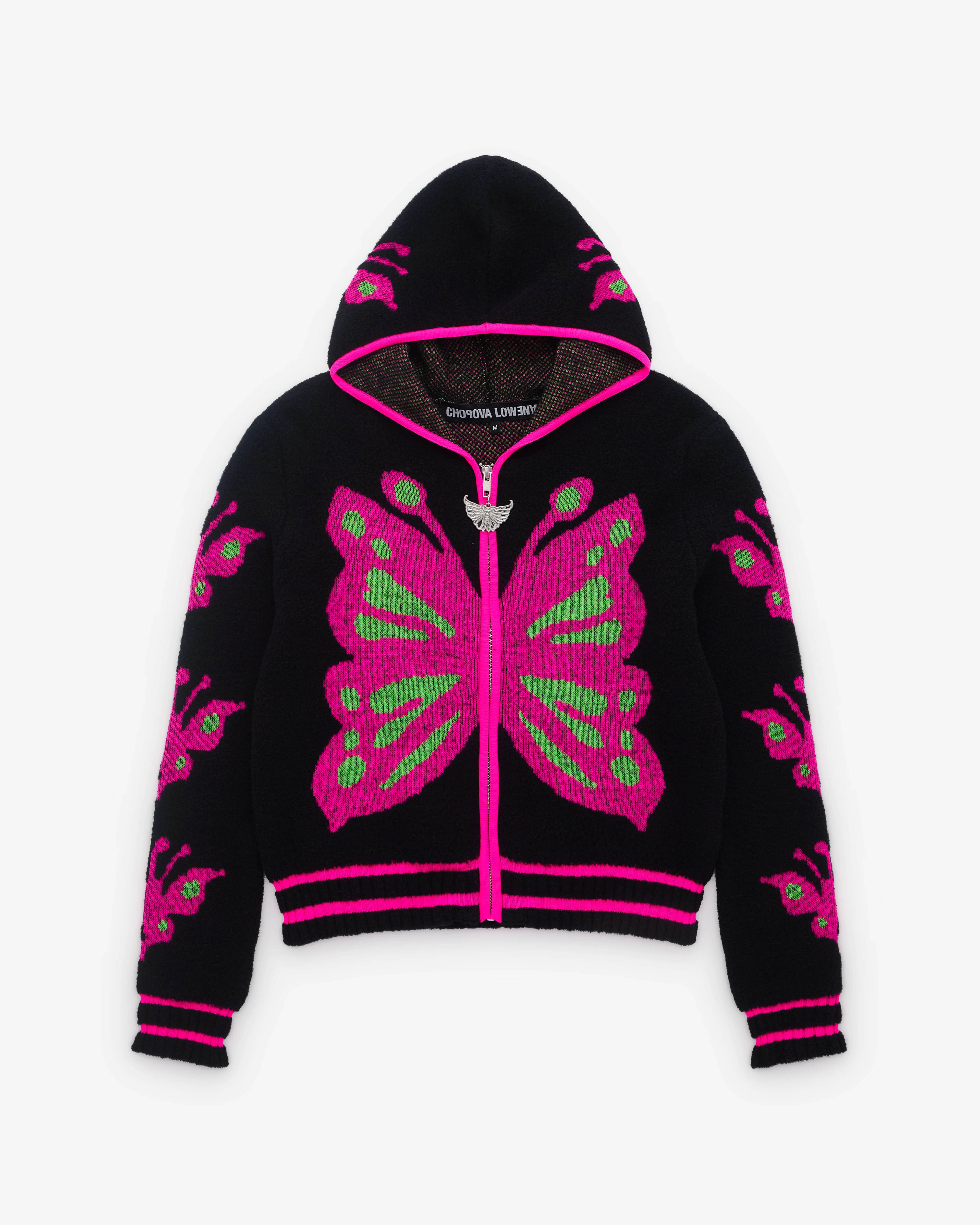 Chopova Lowena - Women’s Neon Butterfly Hooded Cardigan - (Multi)
