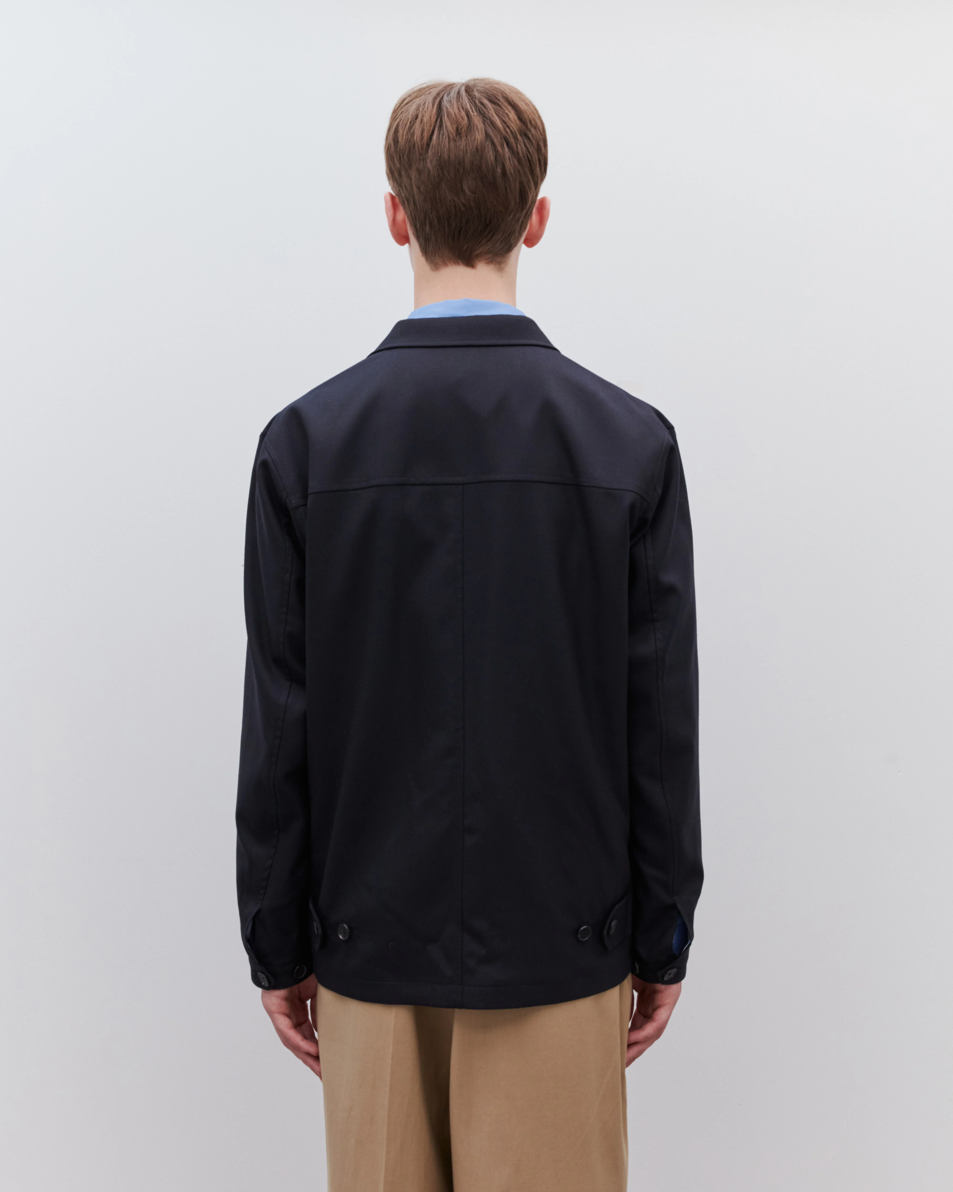 Comme des Garçons Homme - Men’s Wool Gabardine Sports Jacket - (Navy) - Image 4