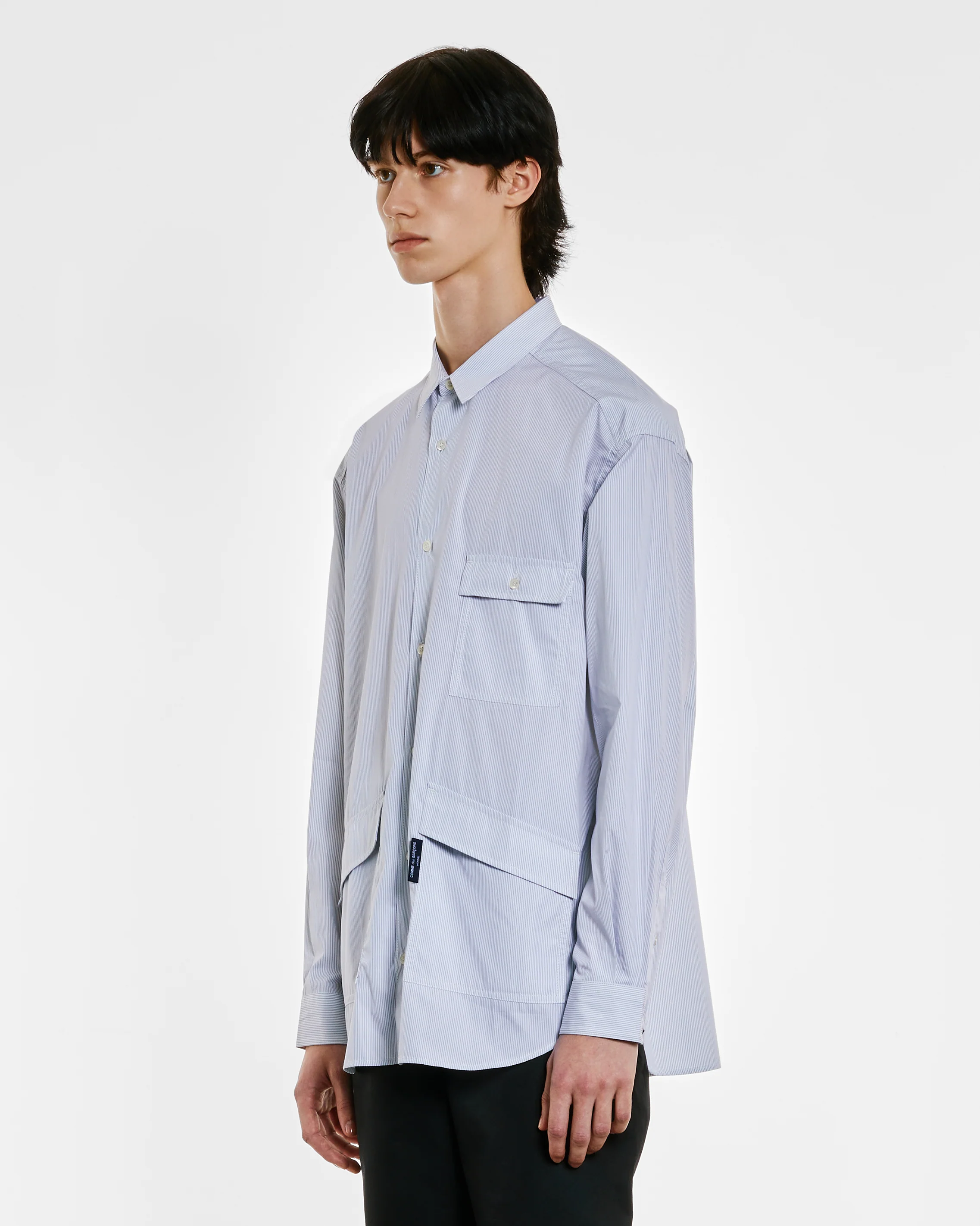 Comme des Garçons Homme - Men’s Pocket Shirt - (Stripe) - Image 3