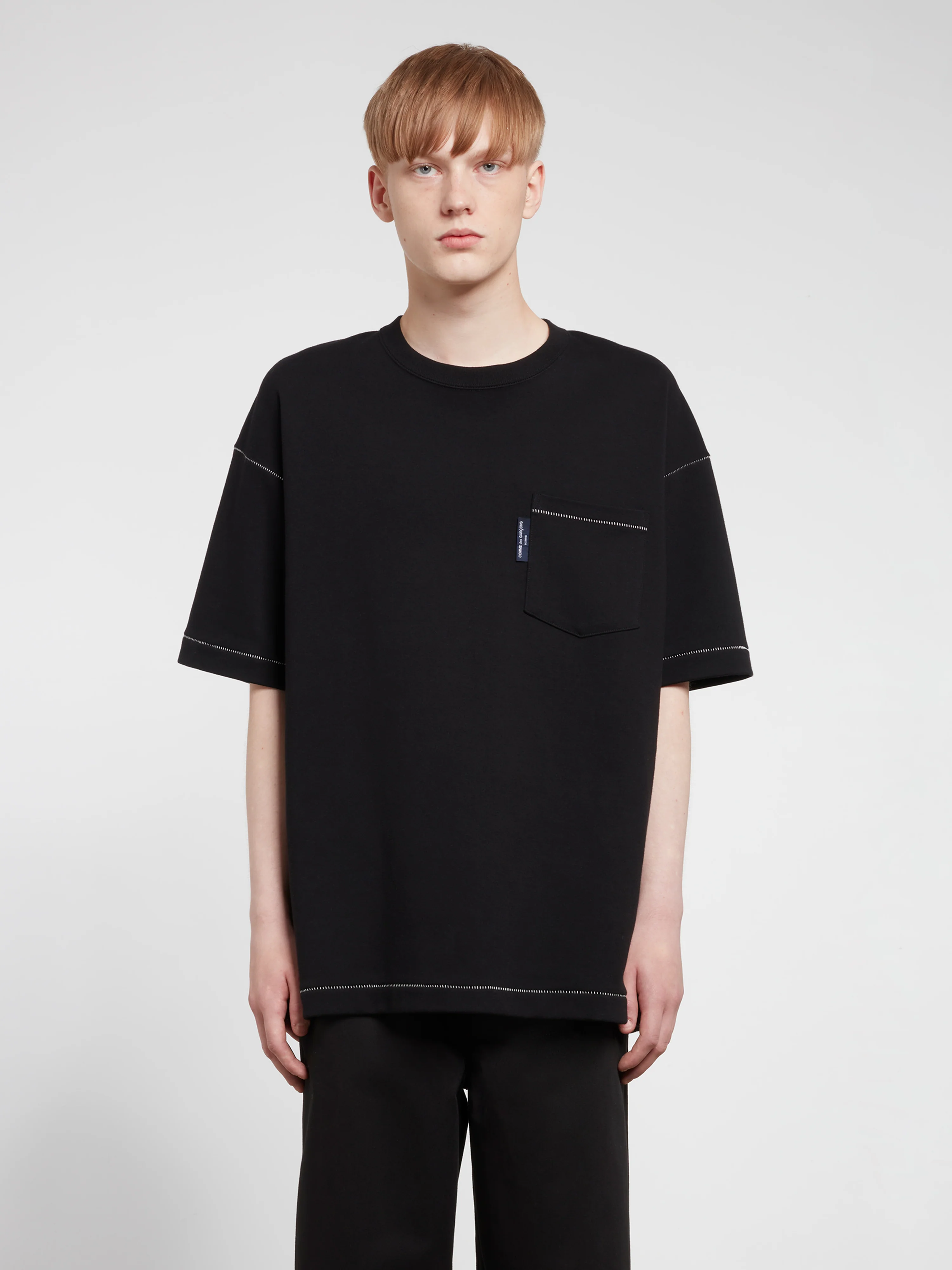 CDG Homme - Stitch T-Shirt - (Black) - Image 2