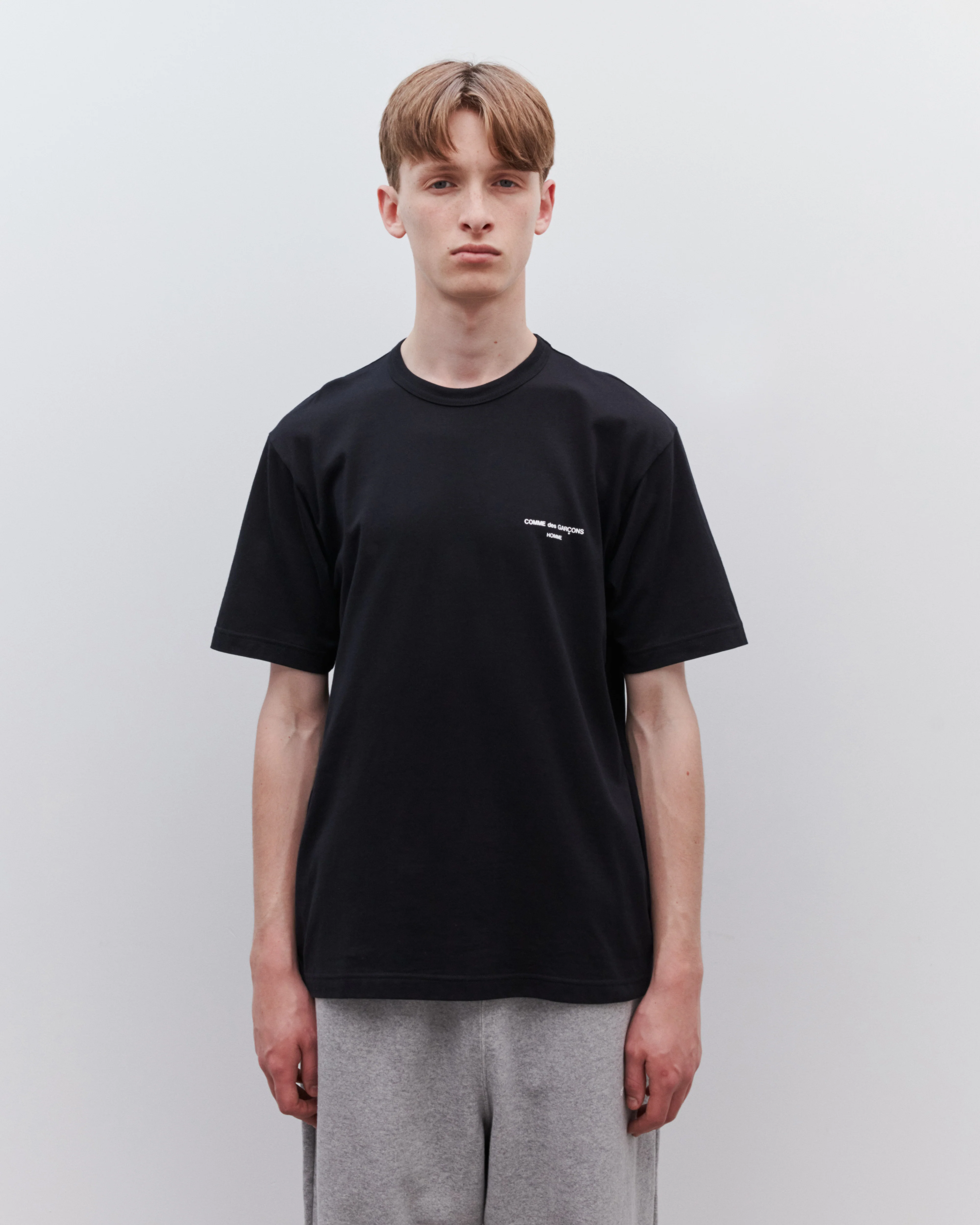 Comme des Garçons Homme - Men’s Logo T-Shirt - (Black) - Image 2