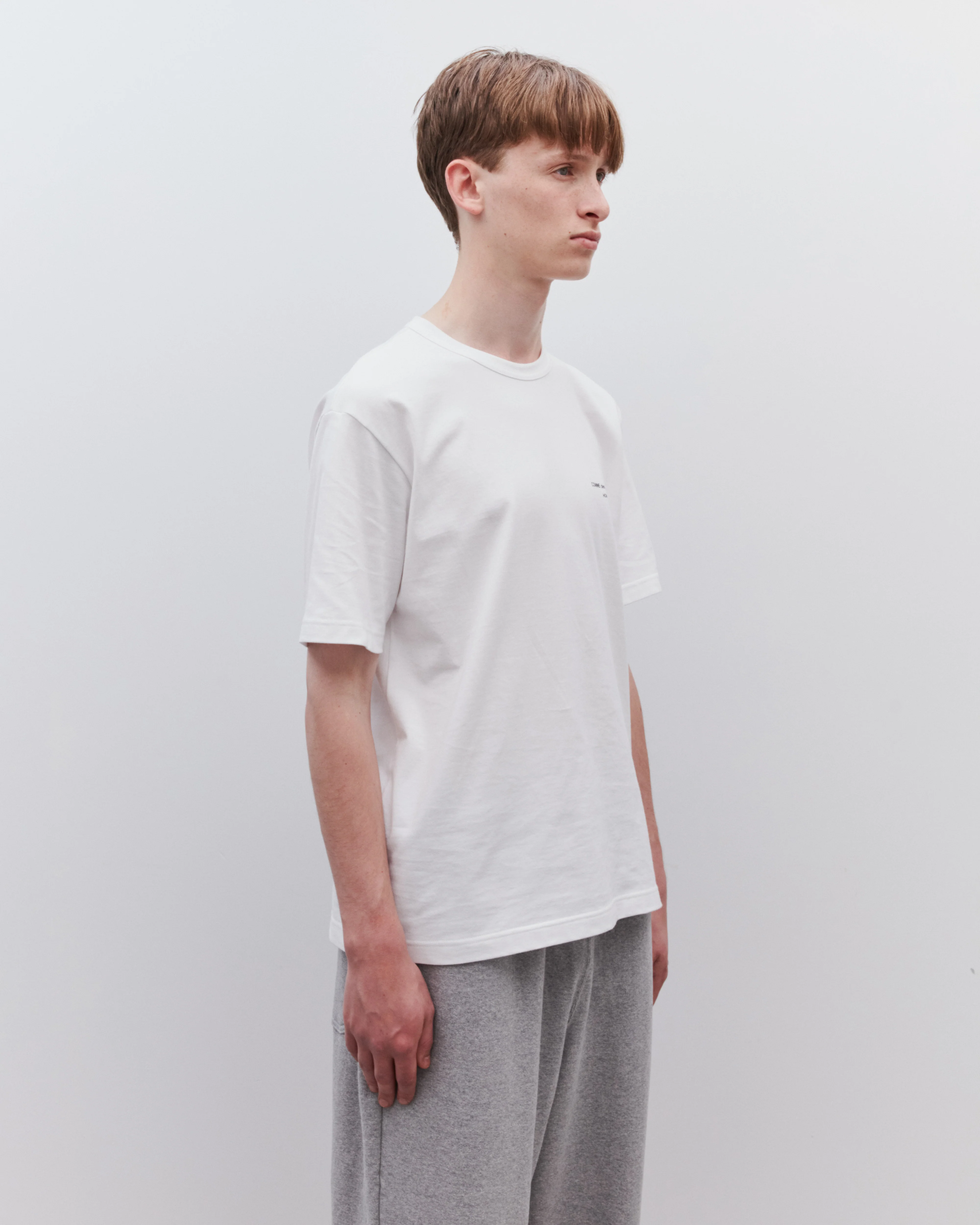 Comme des Garçons Homme - Men's Logo T-Shirt - (White) - Image 3