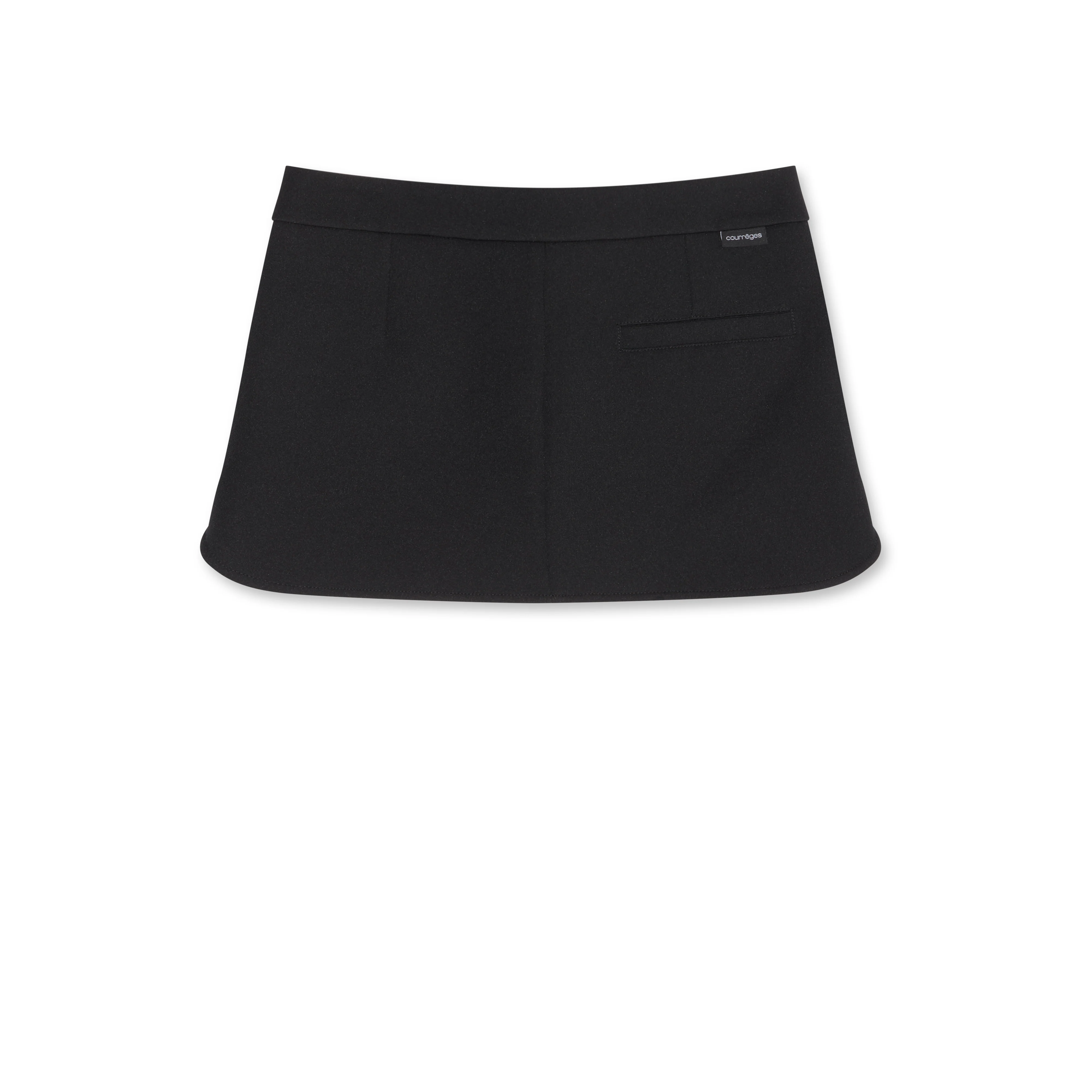 Courreges - Women’s Twill Heritage Pocket Mini Skirt - (Black) - Image 2