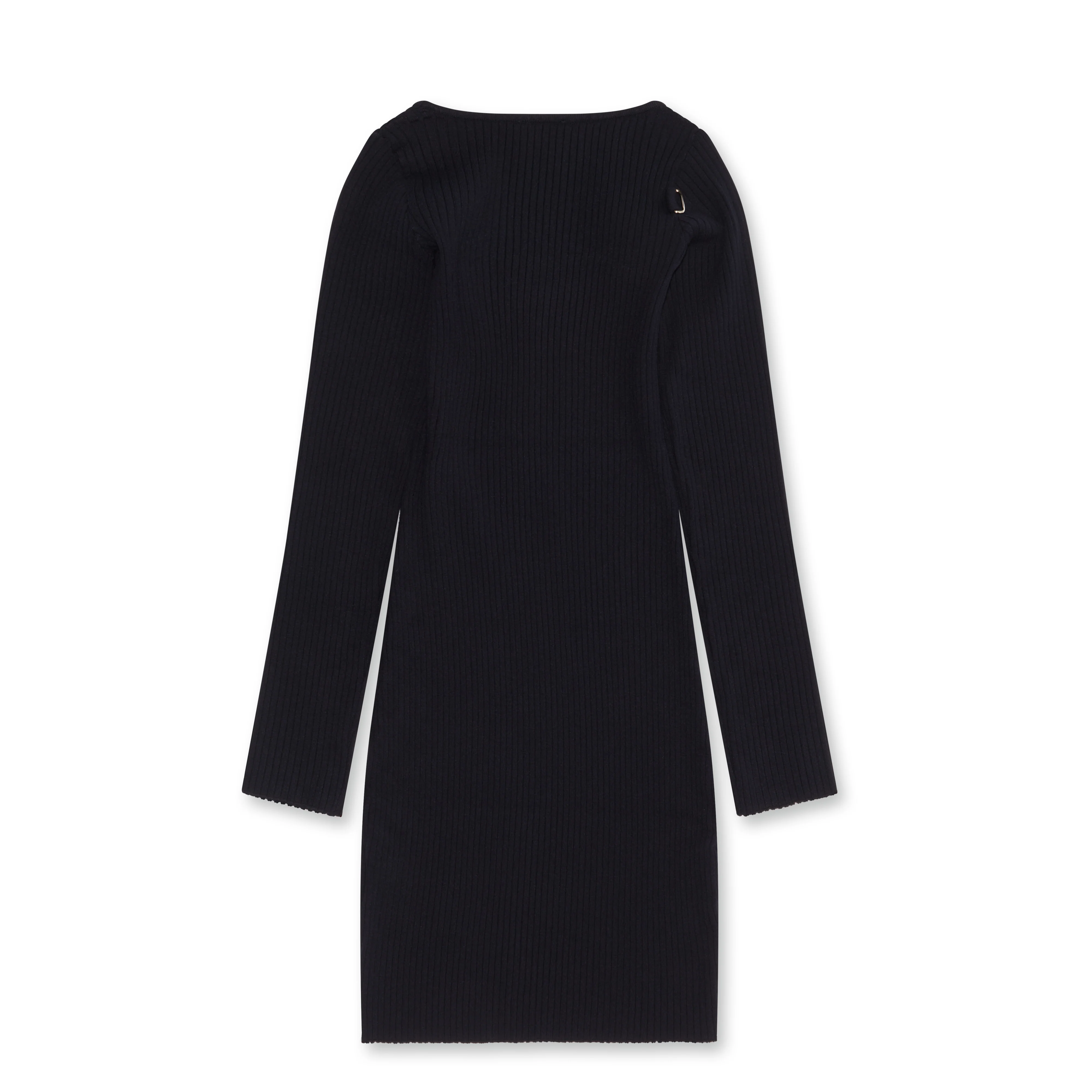 Courreges - Women’s Rib Knit LS Racer Dress - (Navy) - Image 2