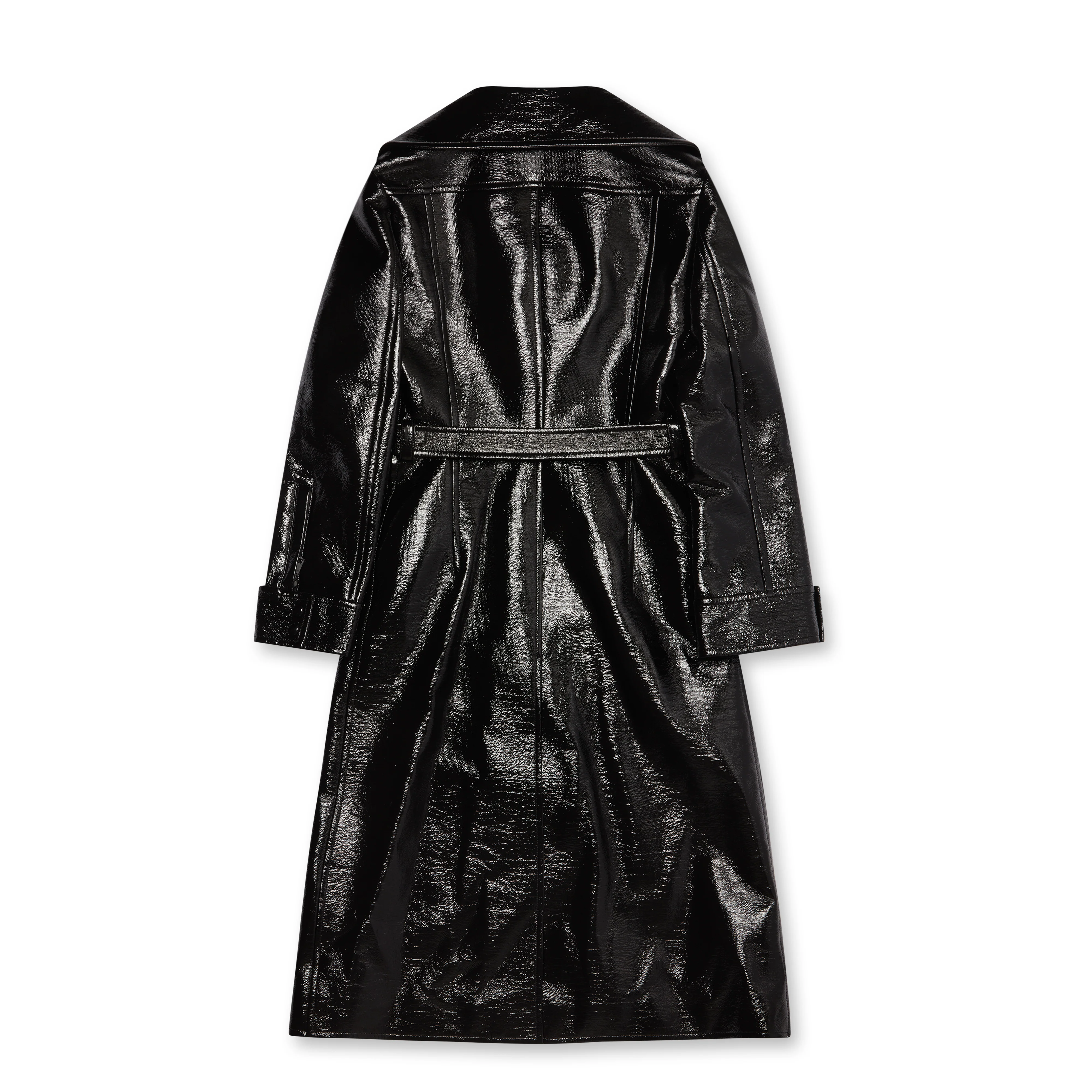 Courreges - Women’s Vinyl Iconic Trench Coat - (Black) - Image 2
