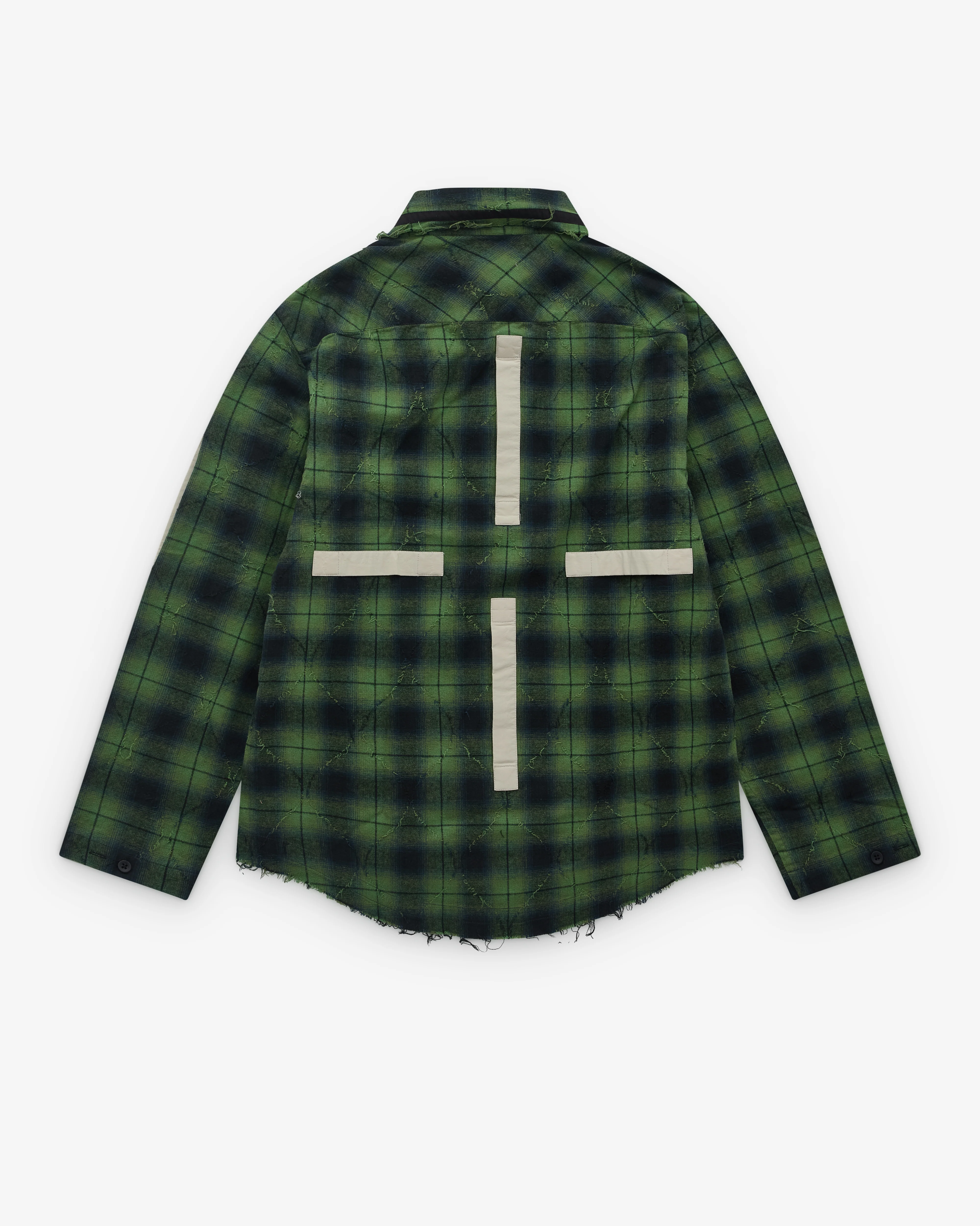 Craig Green - Men’s Plaid Split Shirt - (Green Check) - Image 2