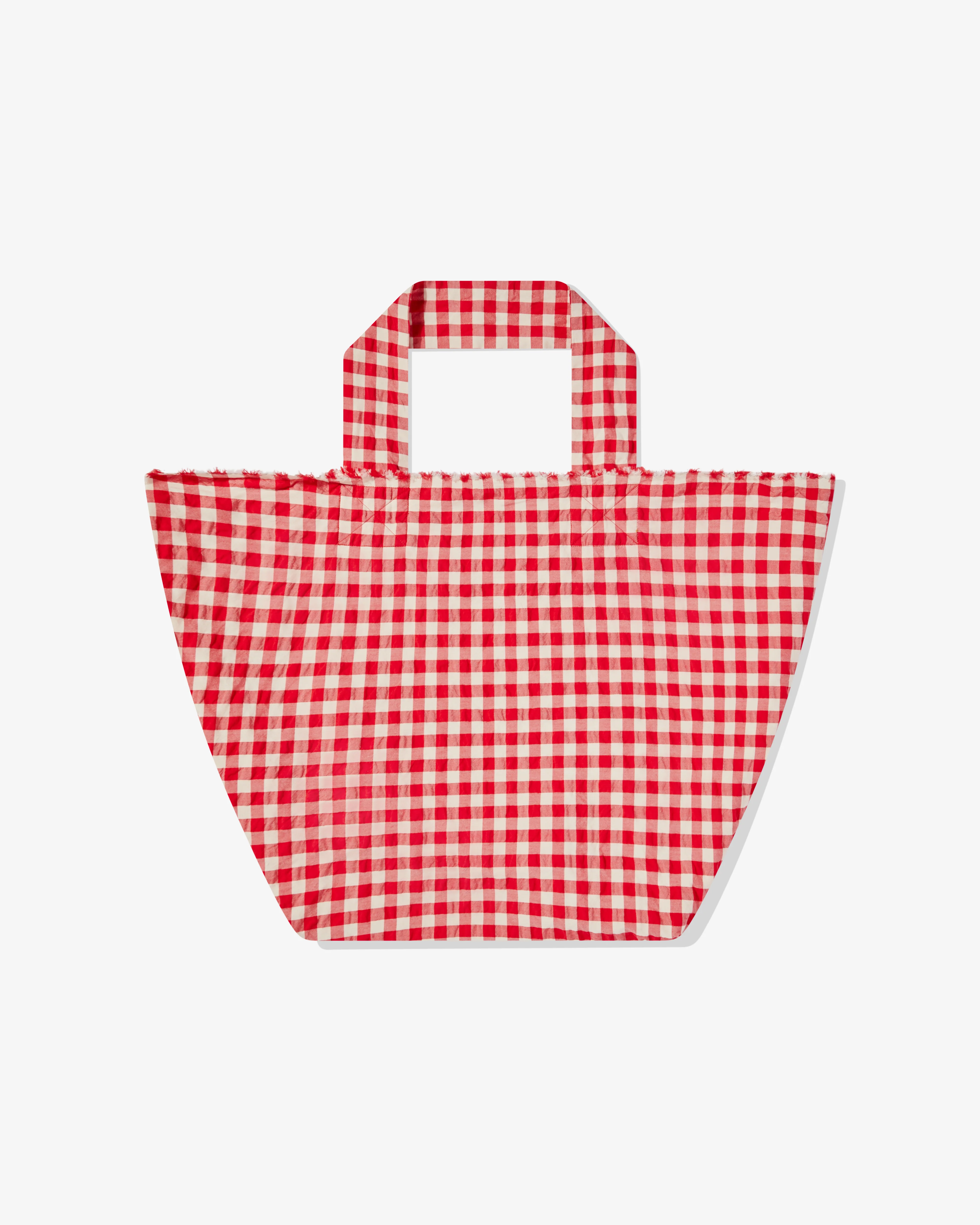 Daniela Gregis - Women’s Gingham Tote Bag - (Red/White)