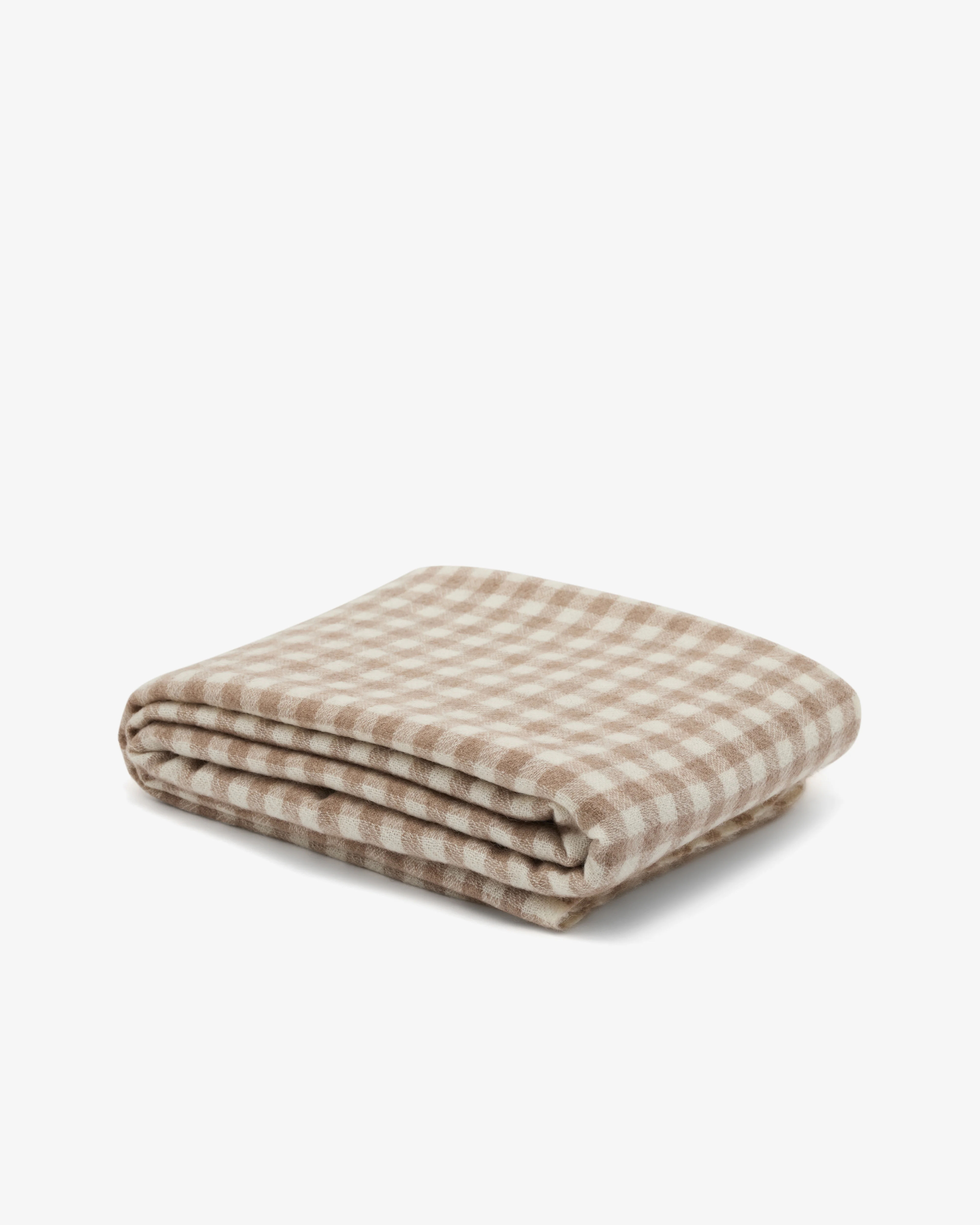 Daniela Gregis - Women's Cashmere Check Shawl - (Beige Check) - Image 3