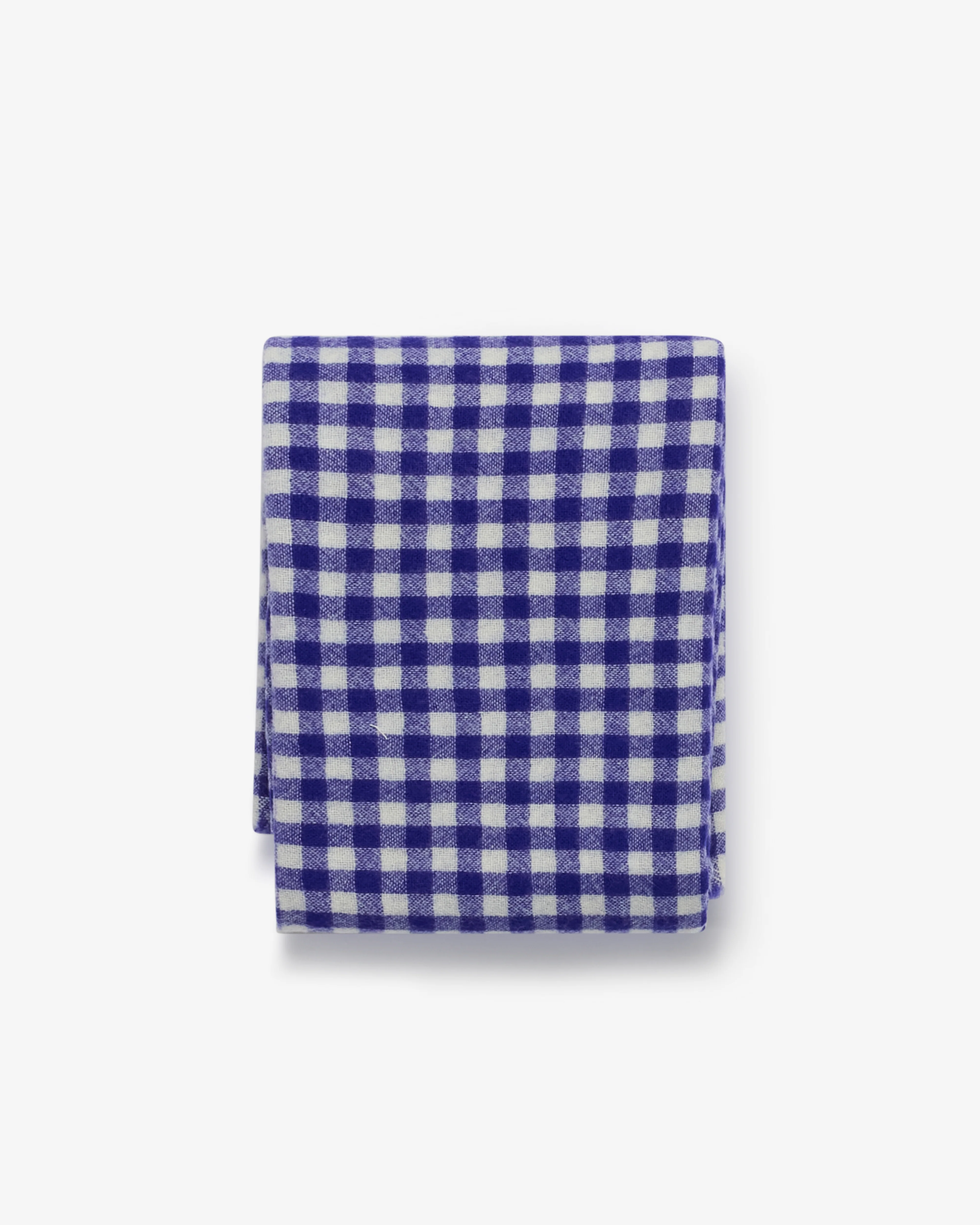 Daniela Gregis - Women's Cashmere Check Shawl  - (Blue/White)