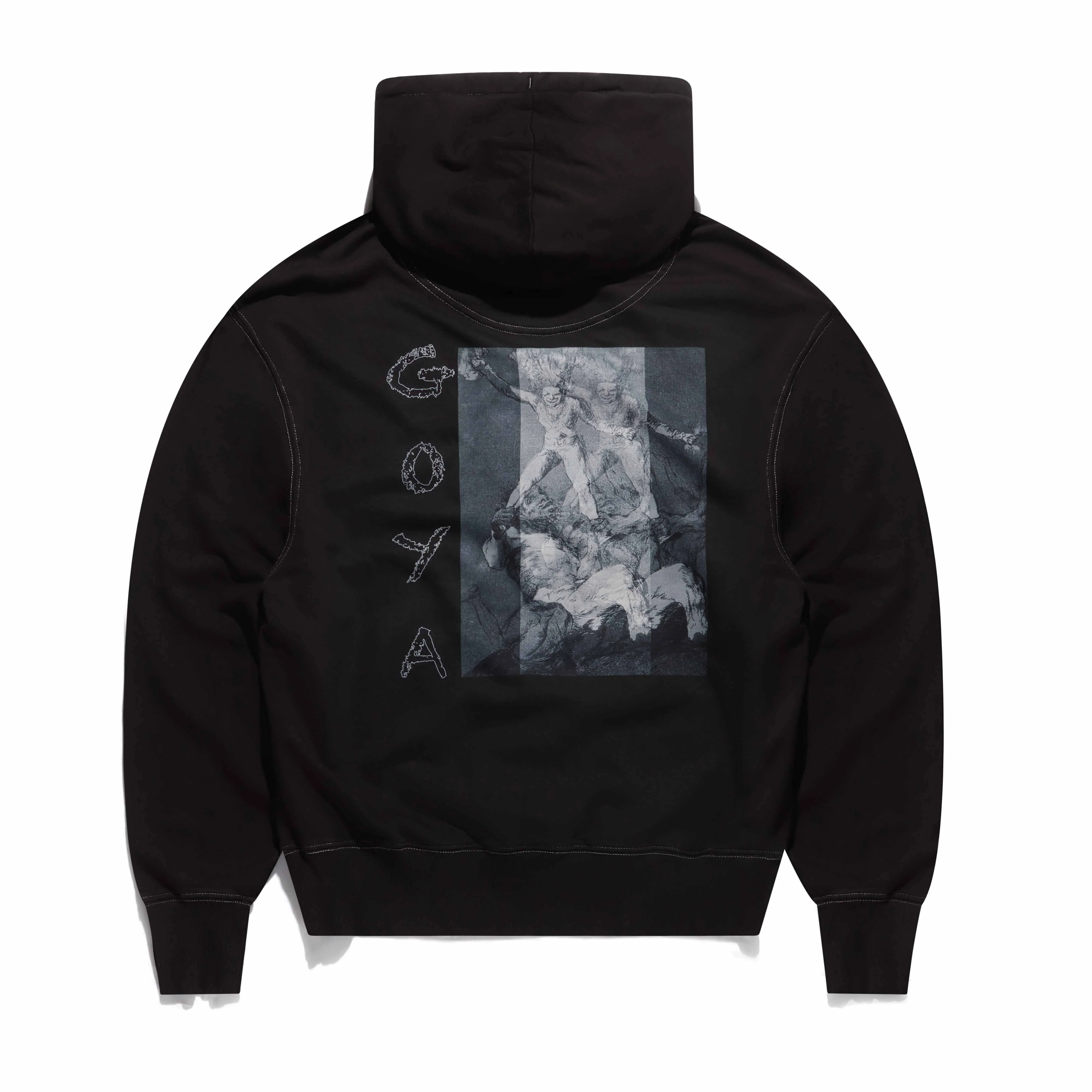 Deathmask - Men’s Goya Print Hoodie - (Black) - Image 2