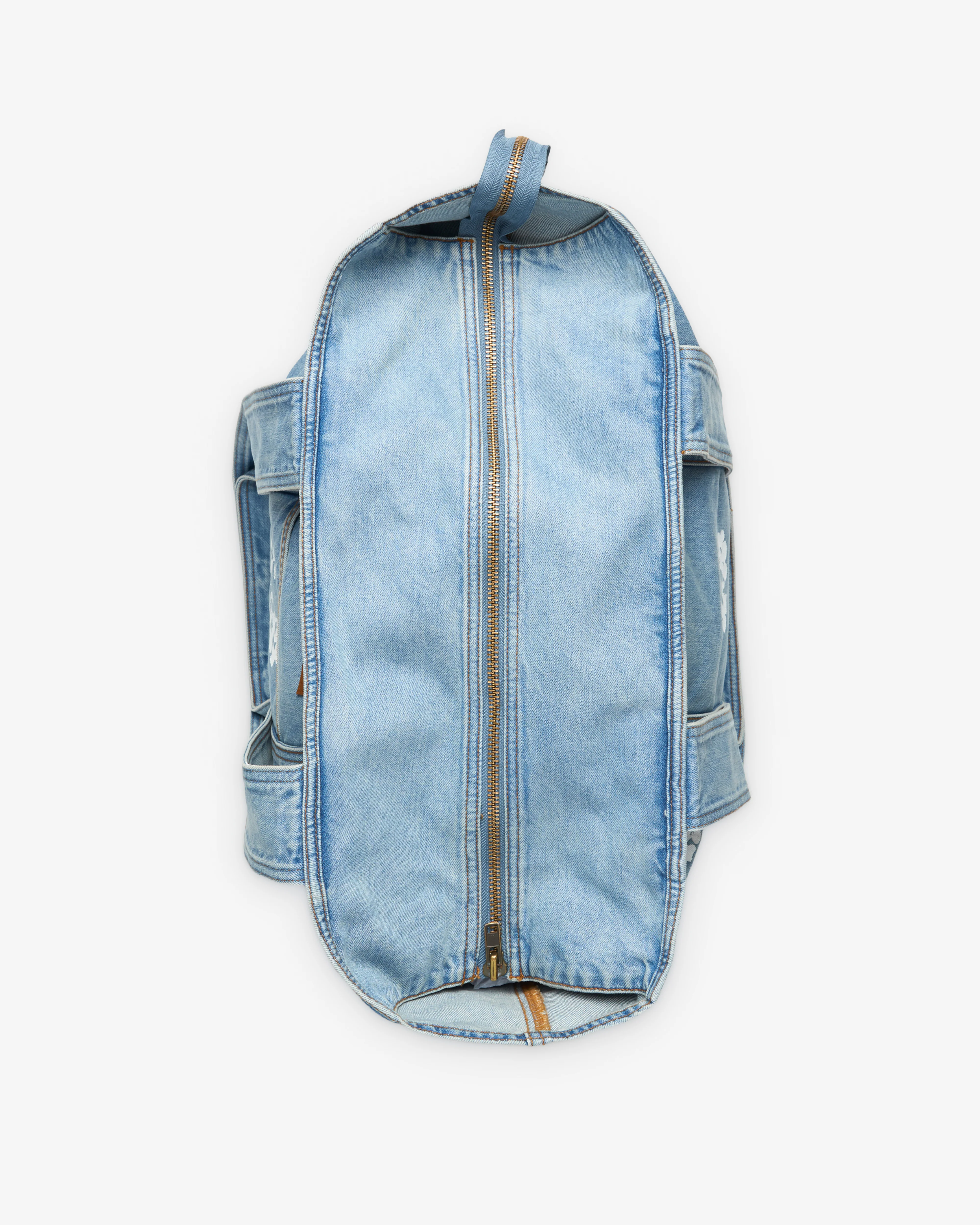 Denim Tears - Men's Cotton Wreath Light Wash Denim Tote - (Light Wash) - Image 3