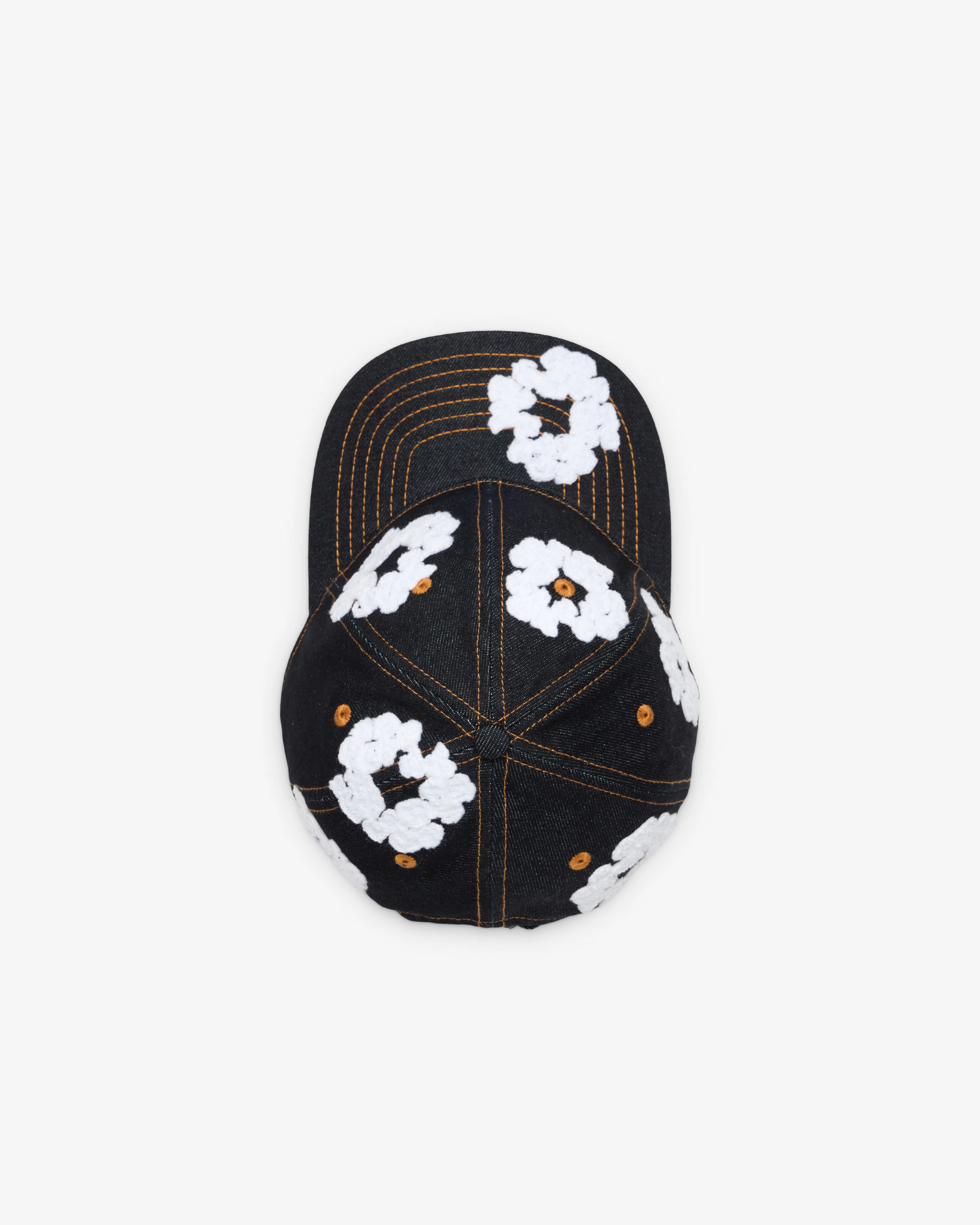 Denim Tears - Men's Cotton Wreath Raw Denim Cap - (Indigo Wash) - Image 2