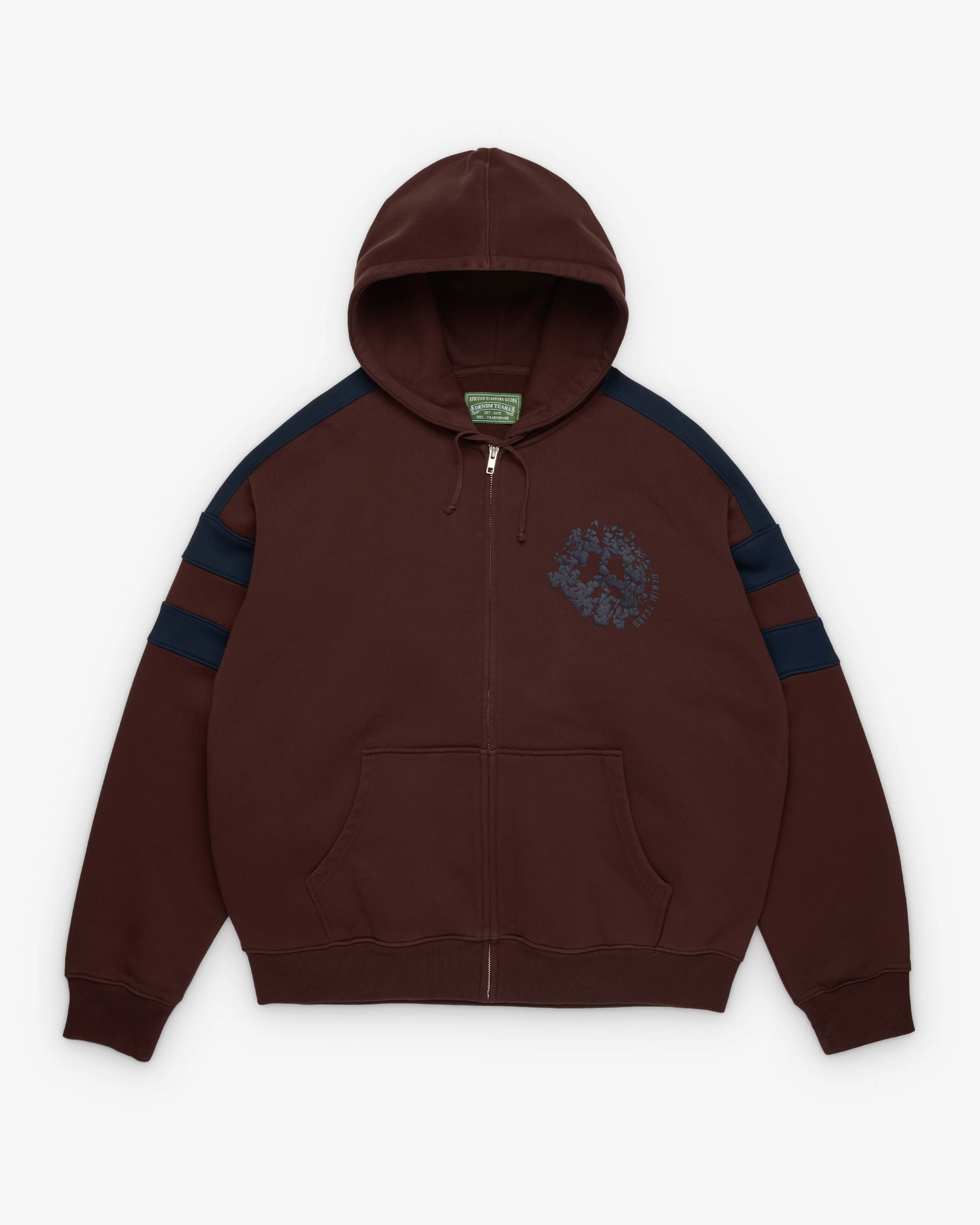 Denim Tears - Men's Denim U Paneled Zip Hoodie - (Brown)