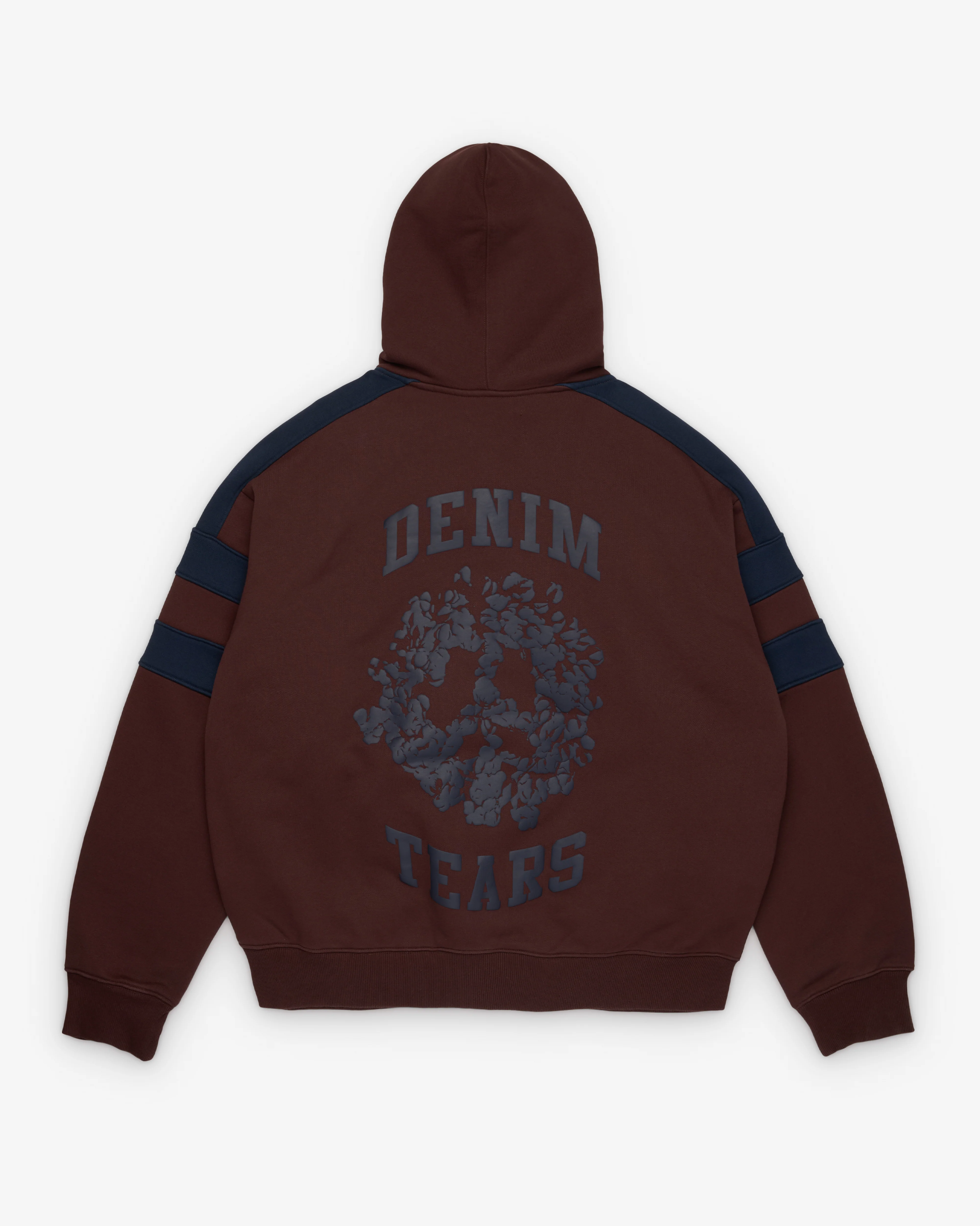 Denim Tears - Men's Denim U Paneled Zip Hoodie - (Brown) - Image 2