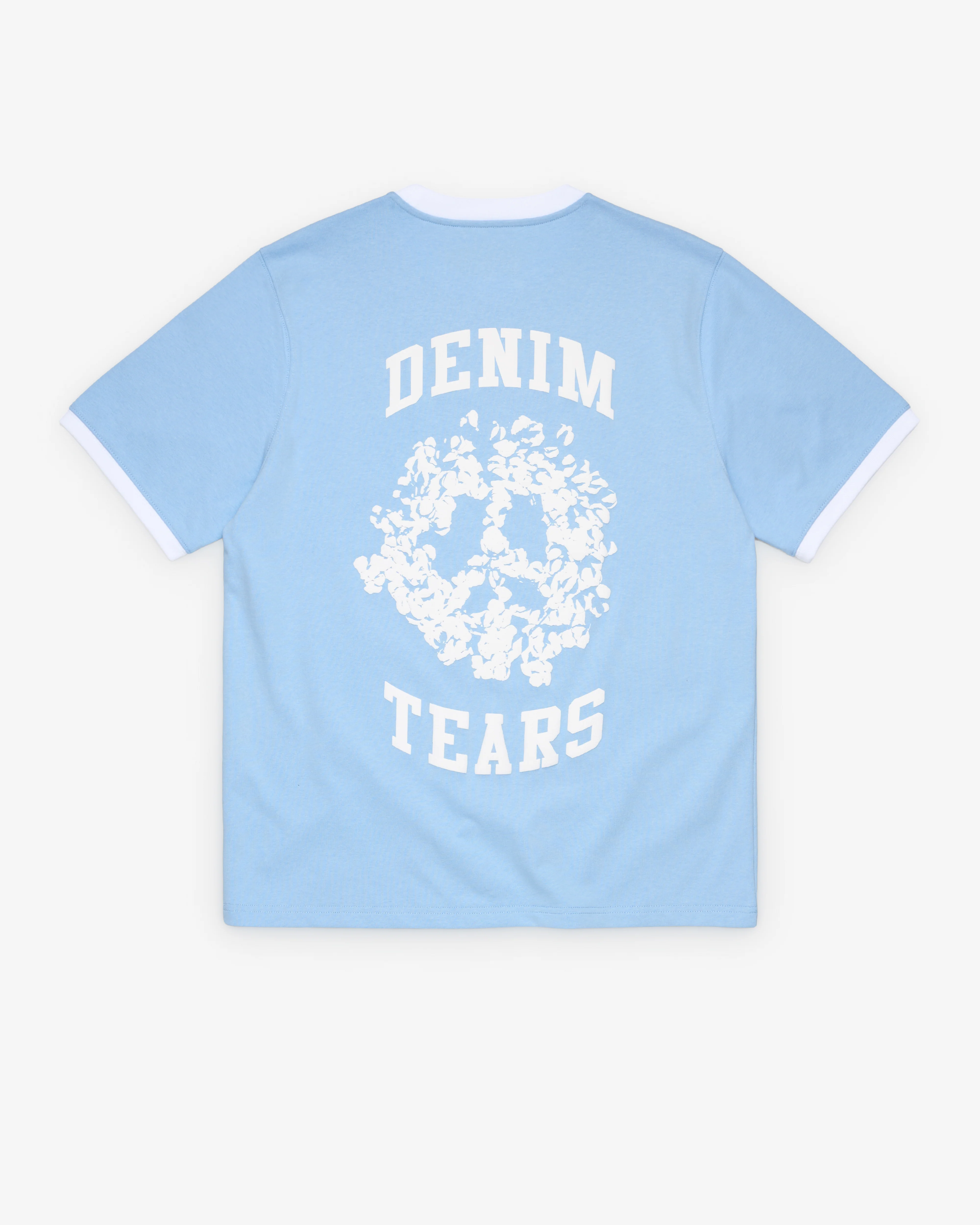 Denim Tears - Men's Denim U Ringer Tee - (Light Blue) - Image 2