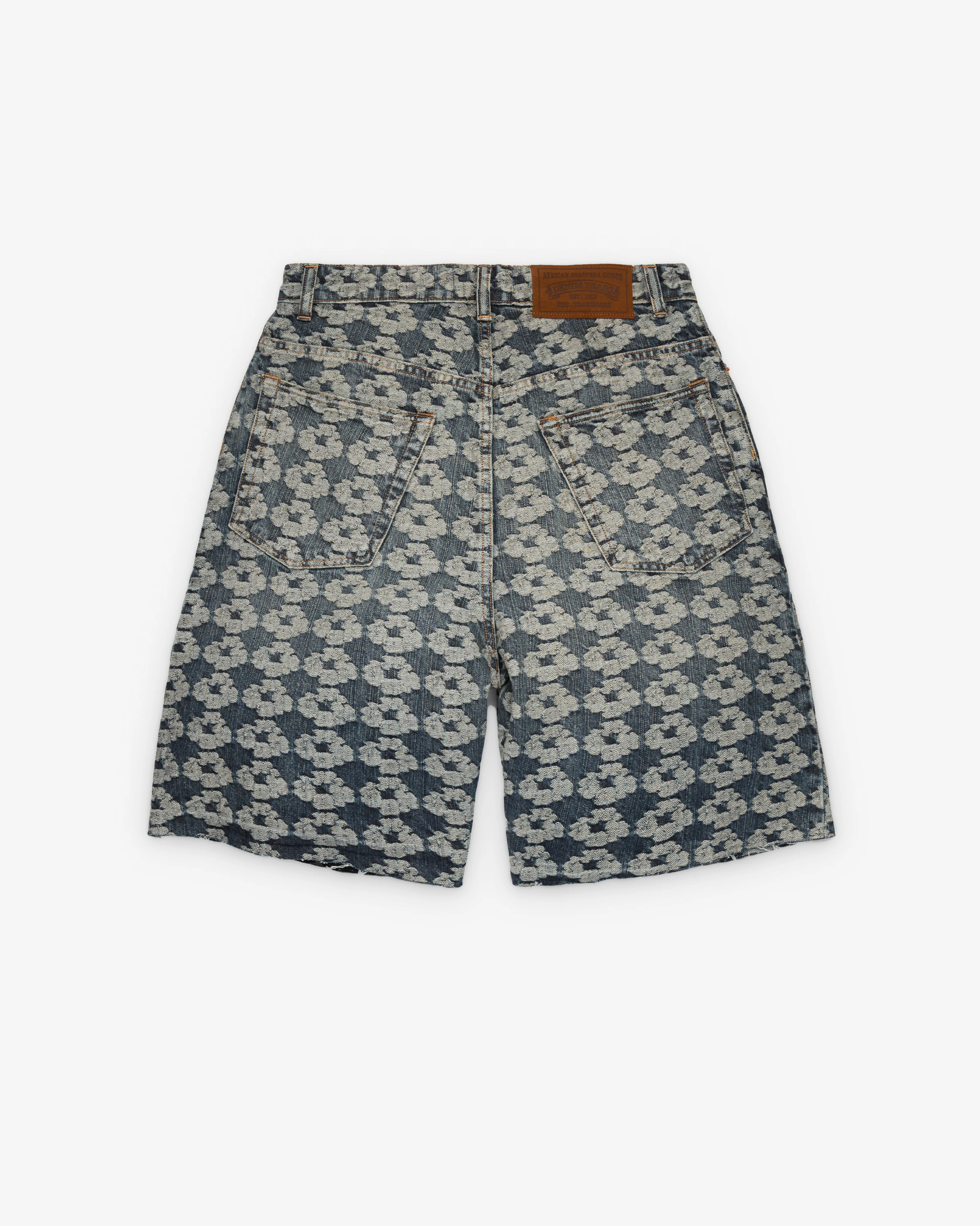 Denim Tears - Men's Jacquard Wreath Denim Short - (Jacquard) - Image 2