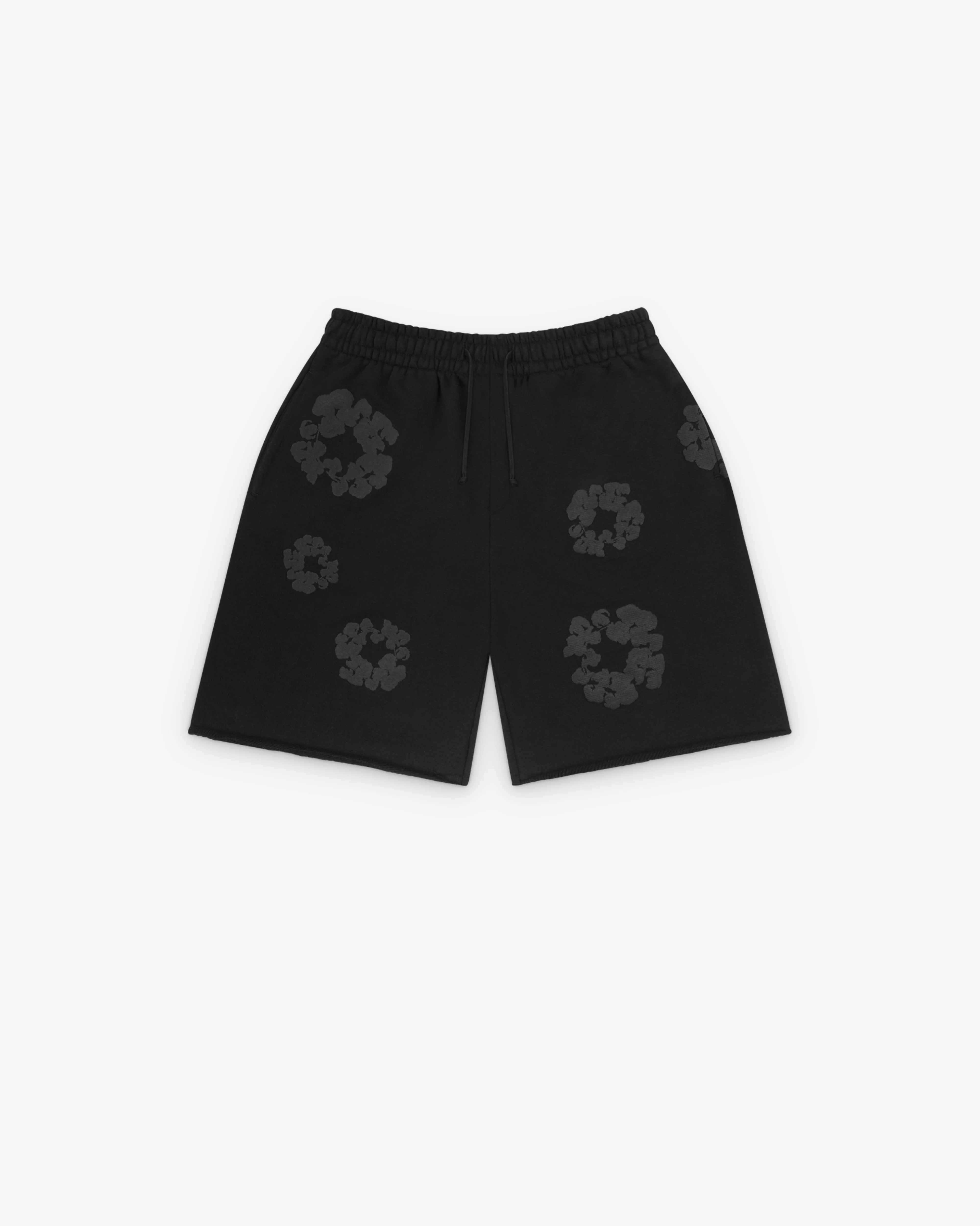 Denim Tears - Men's Mono Wreath Sweatshort - (Black) - Image 2