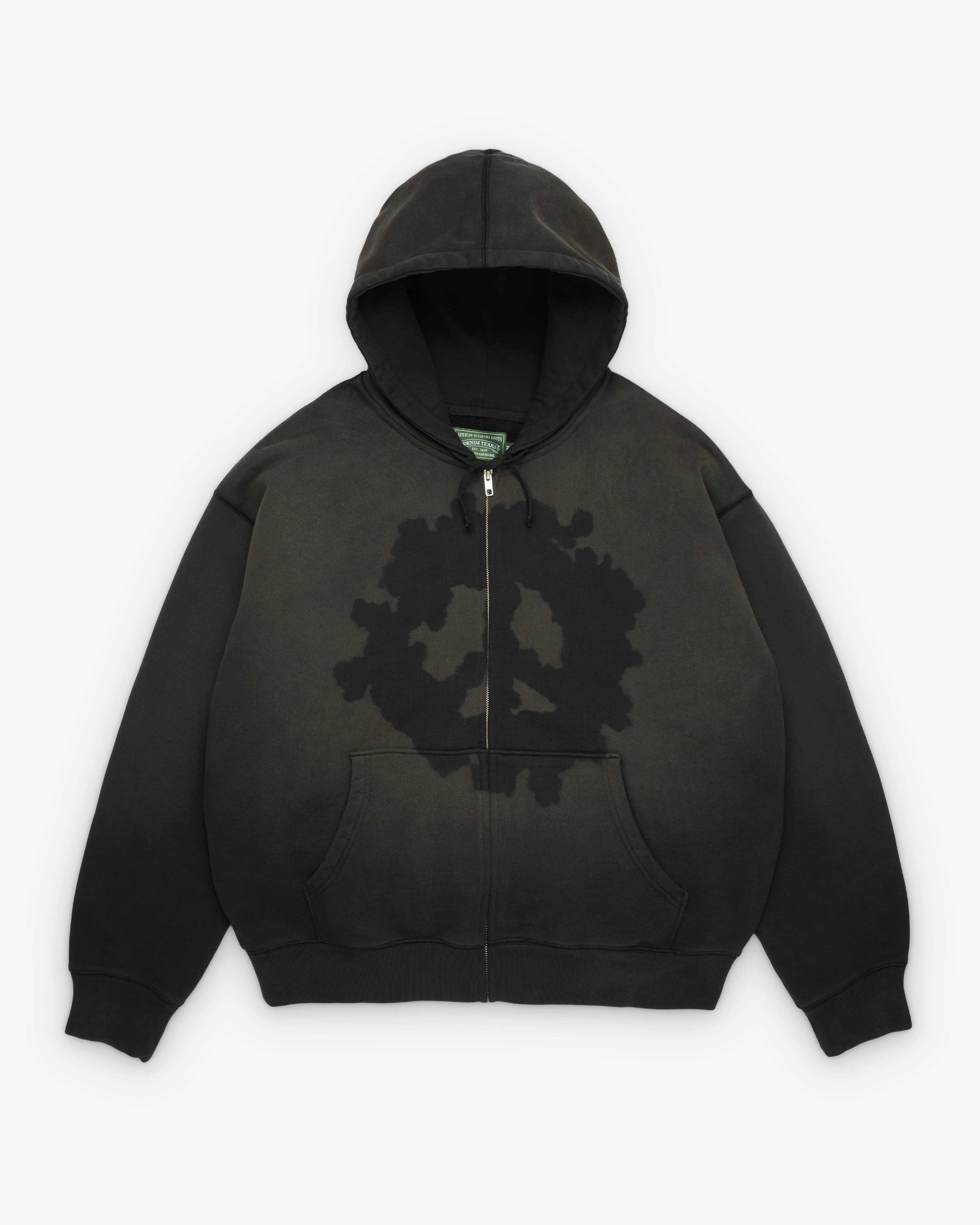 Denim Tears - Men's Peace Wreath Knockout Zip Hood - (Black)