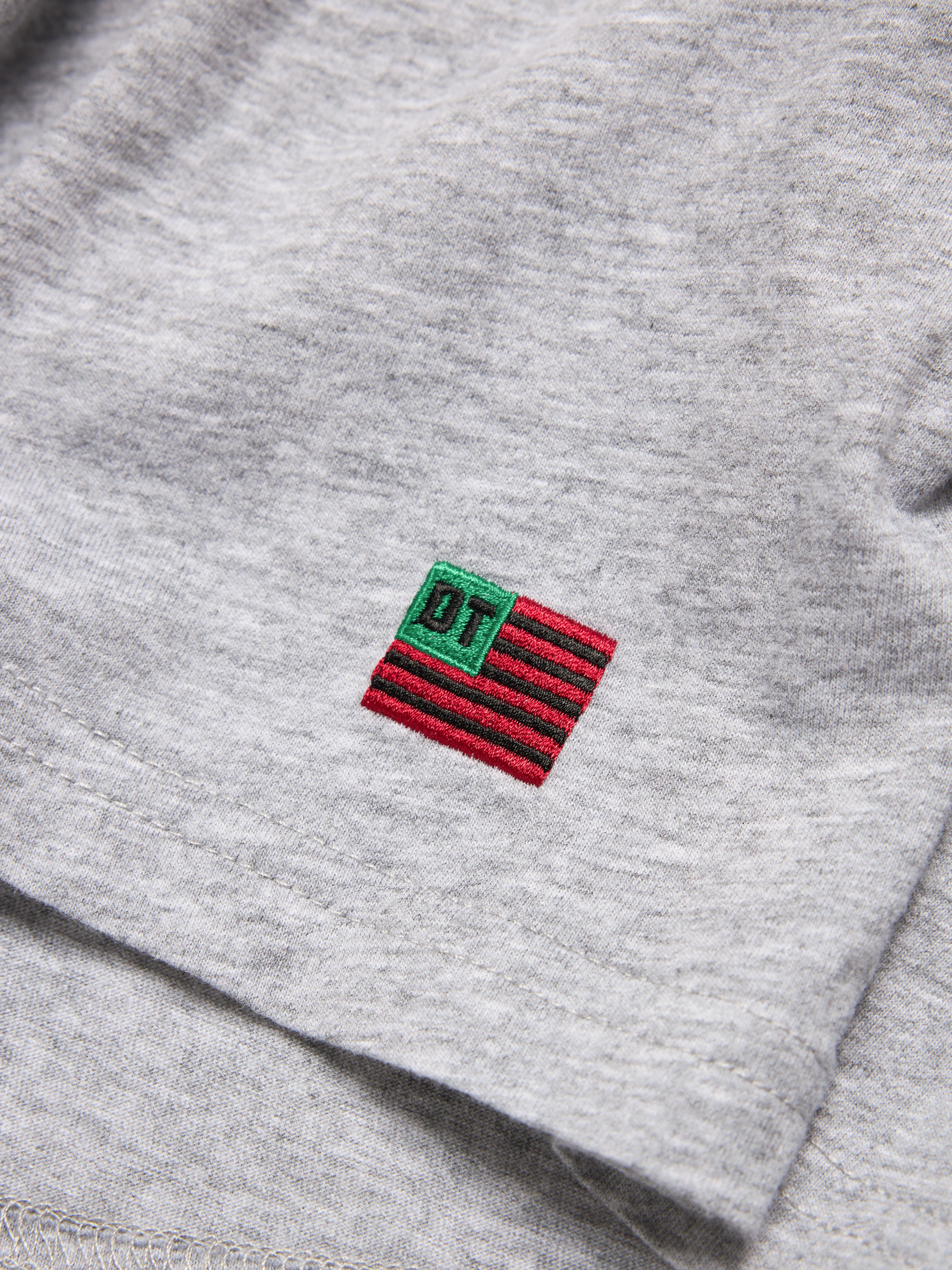 Denim Tears - Men's Long Sleeve Flag Tee - (Grey) - Image 2