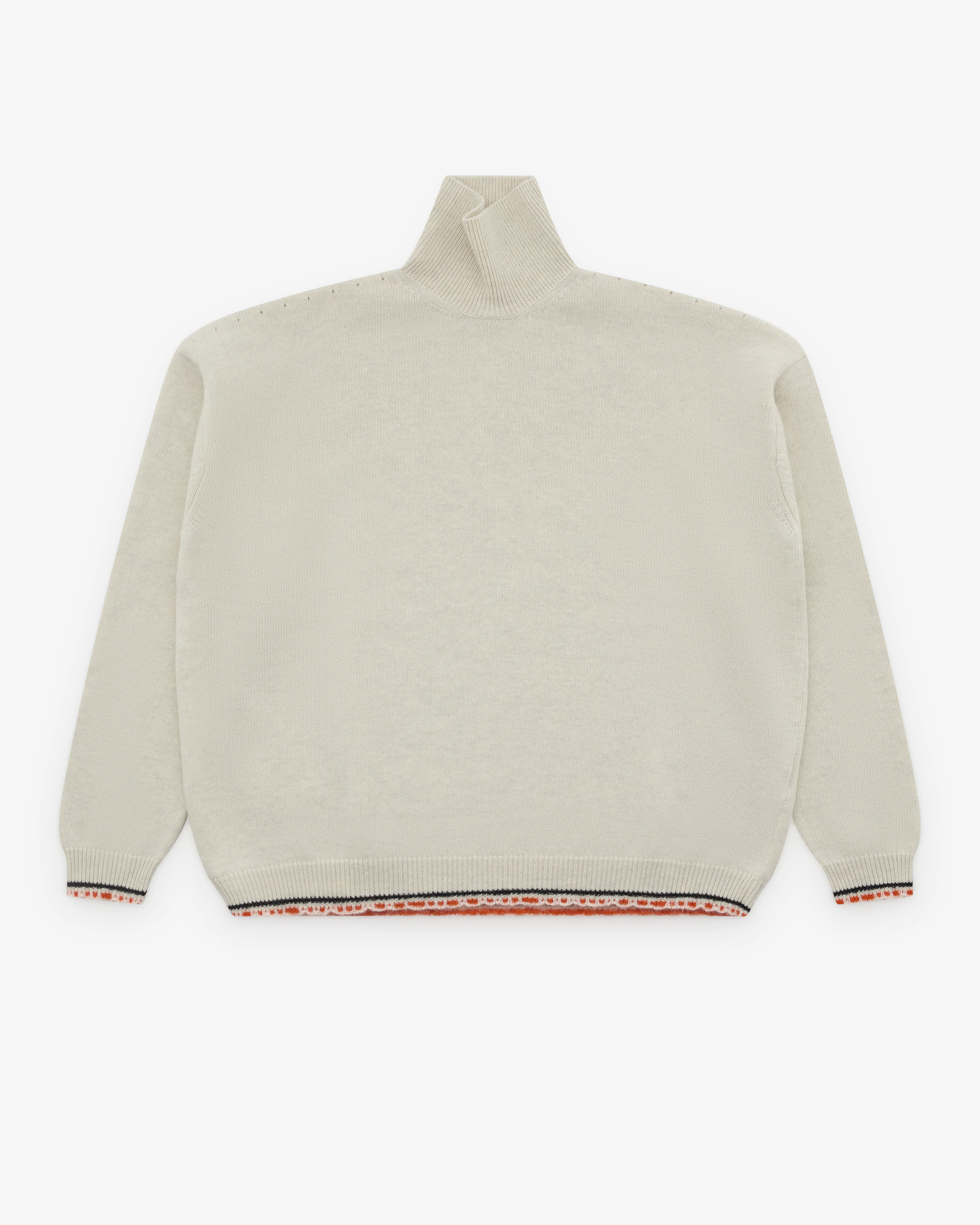 Diomene - Men’s Trimmed Turtle Neck - (Cream)