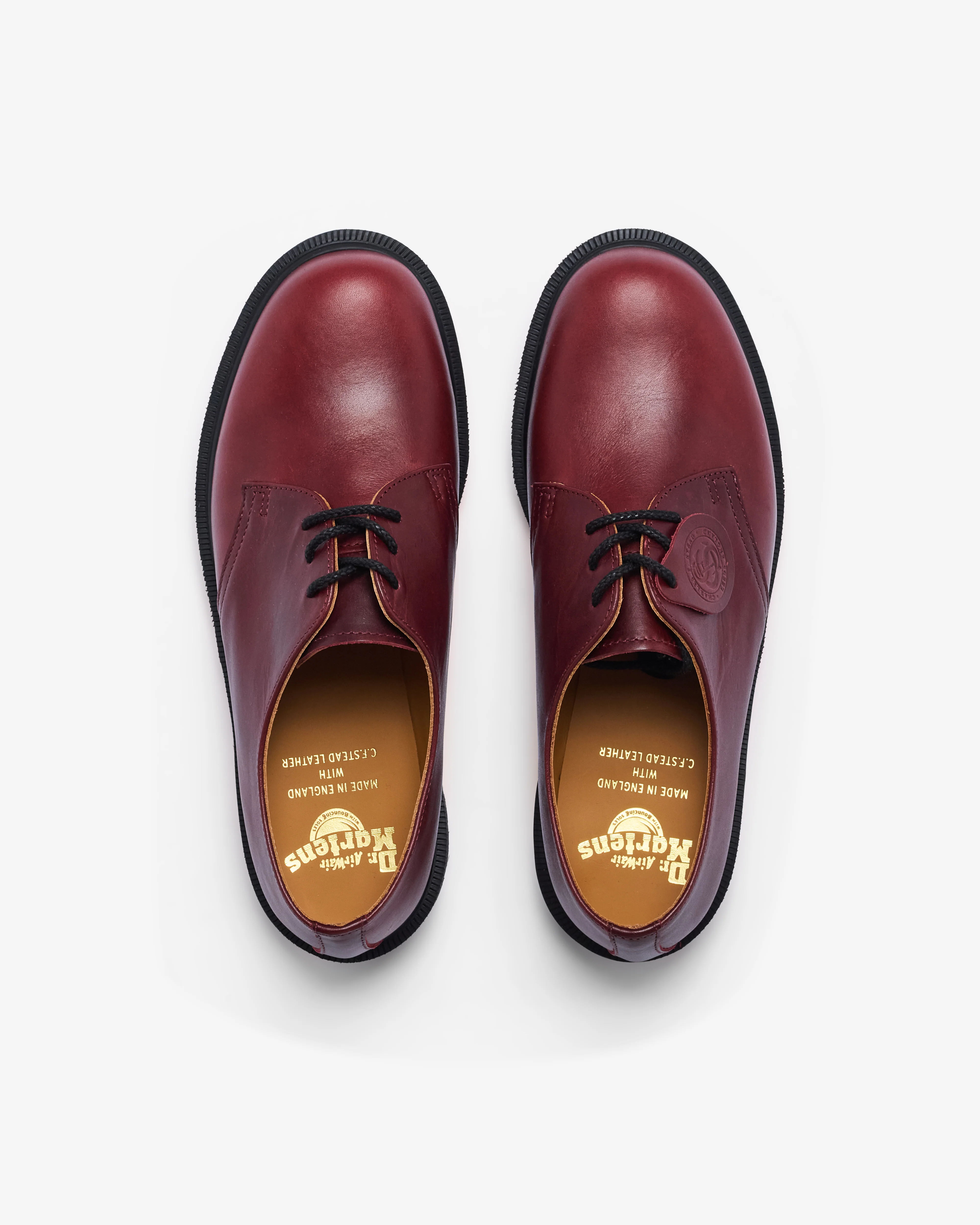 Dr. Martens - Men's 1461 Shoe - (Brugundy/Black) - Image 5