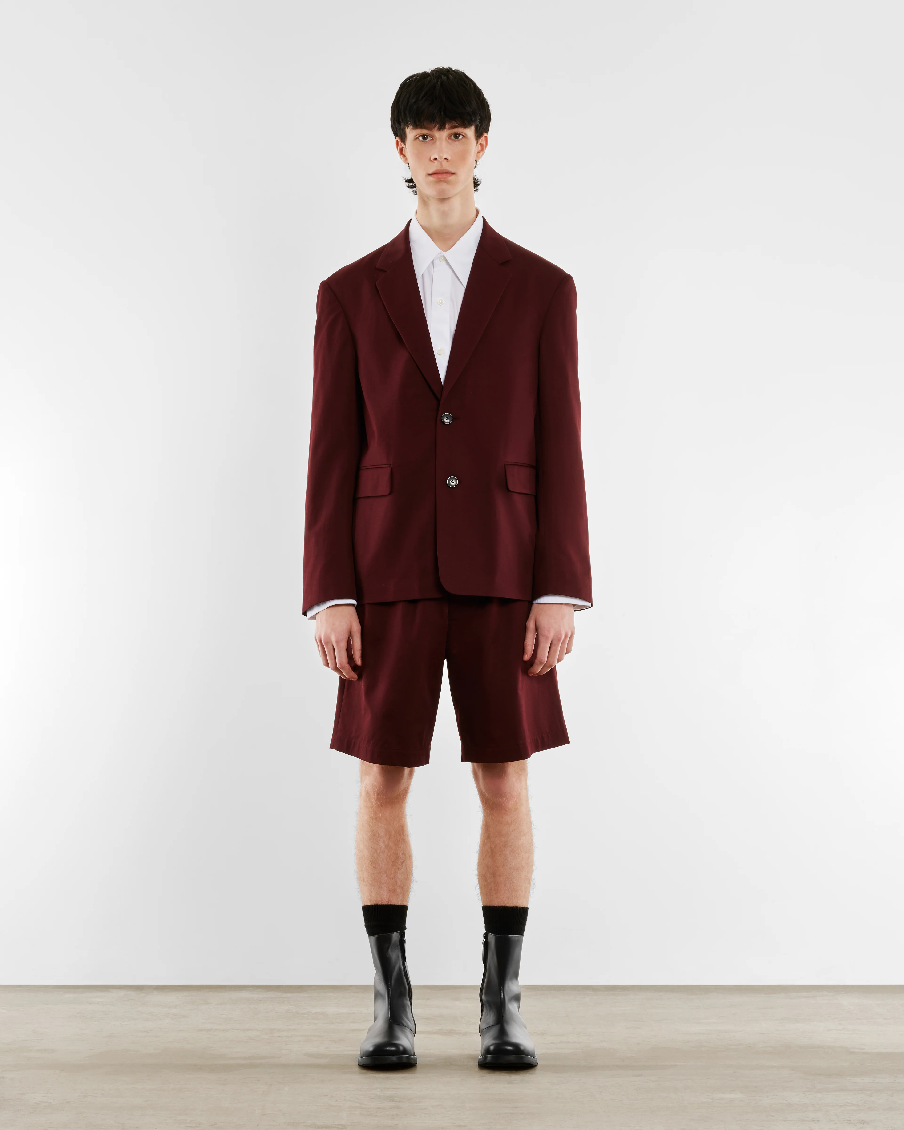 Dries Van Noten - Men’s Two Button Blazer - (Wine) - Image 5