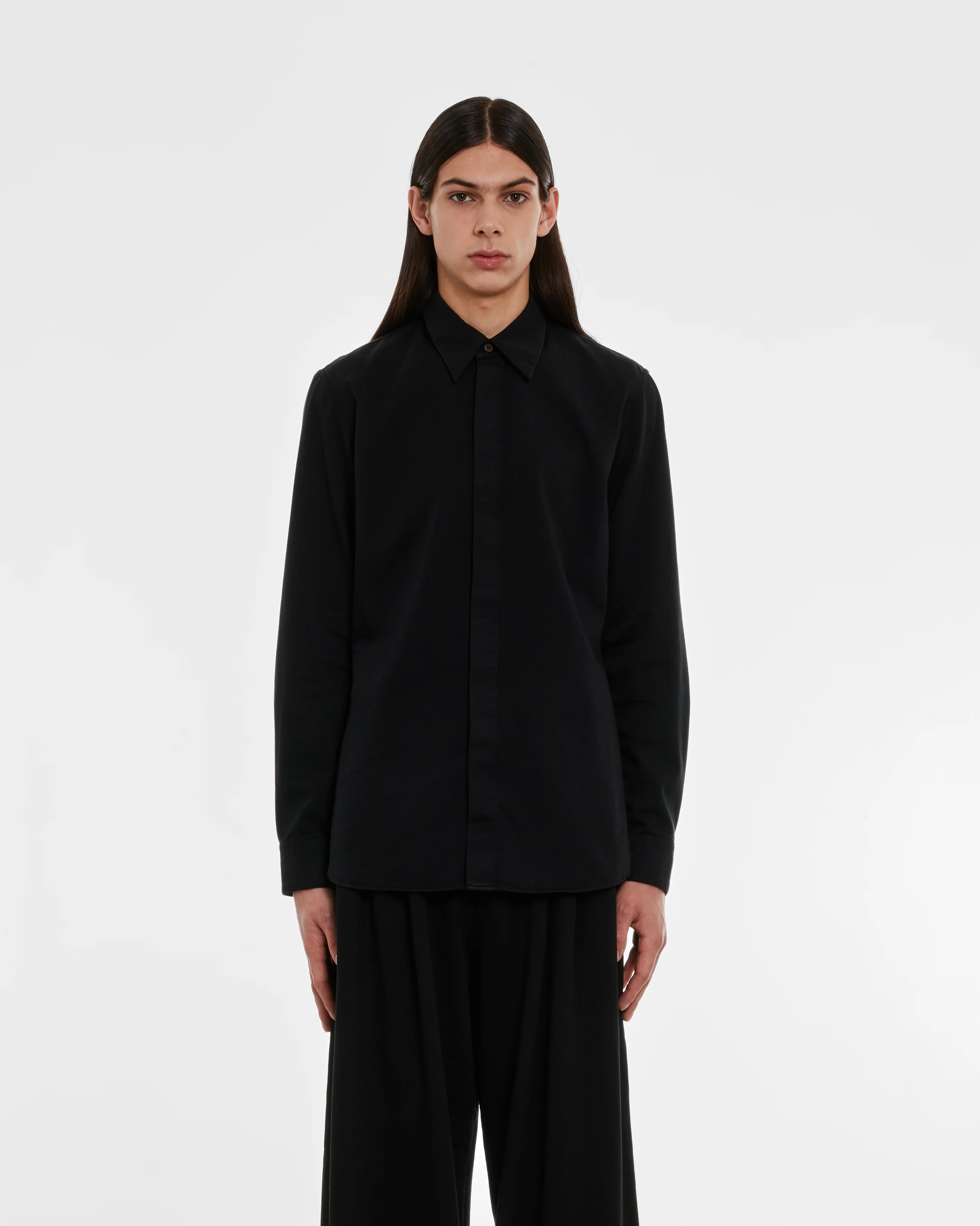 Dries Van Noten - Men’s Long Sleeve Shirt - (Midnight) - Image 2