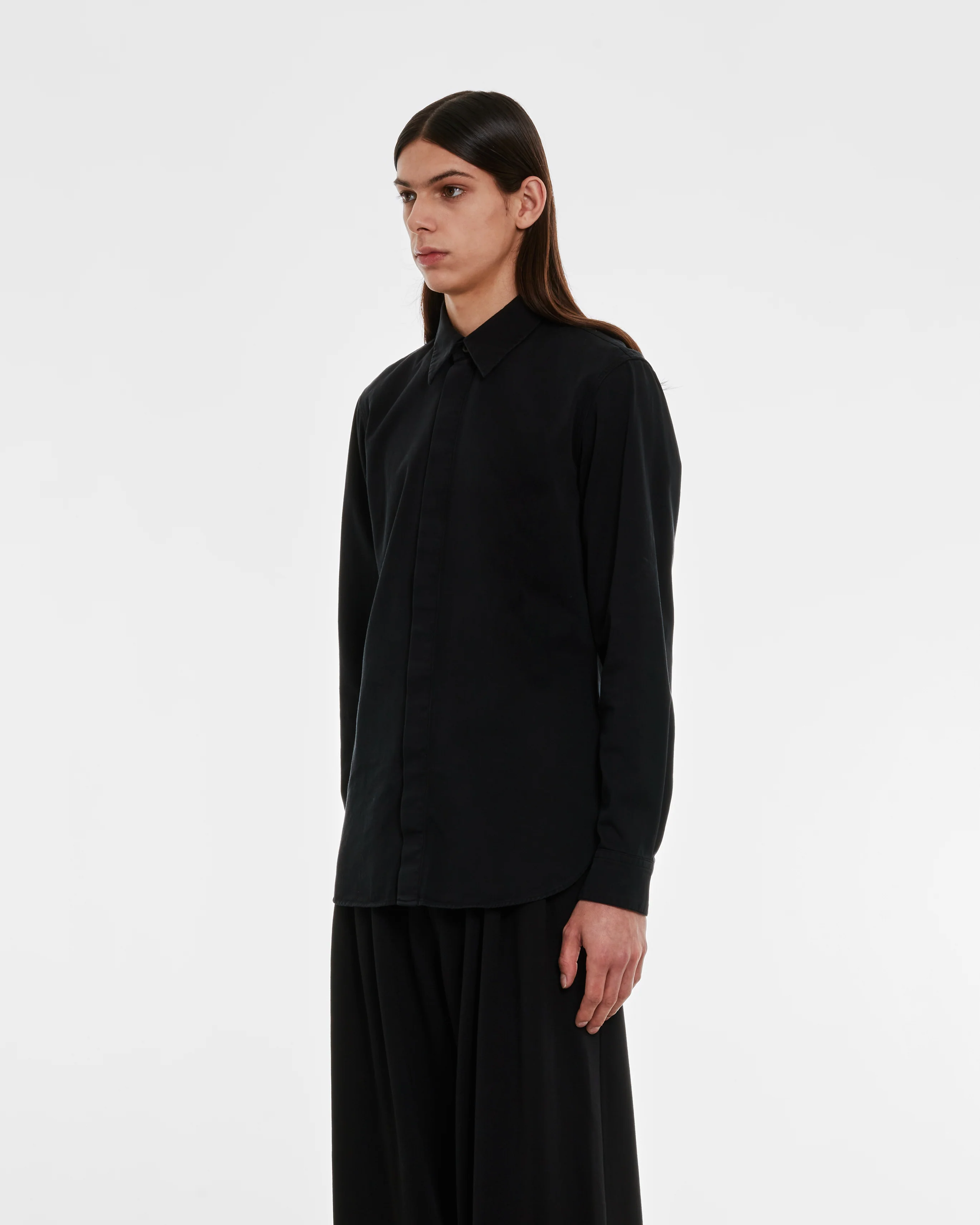 Dries Van Noten - Men’s Long Sleeve Shirt - (Midnight) - Image 3